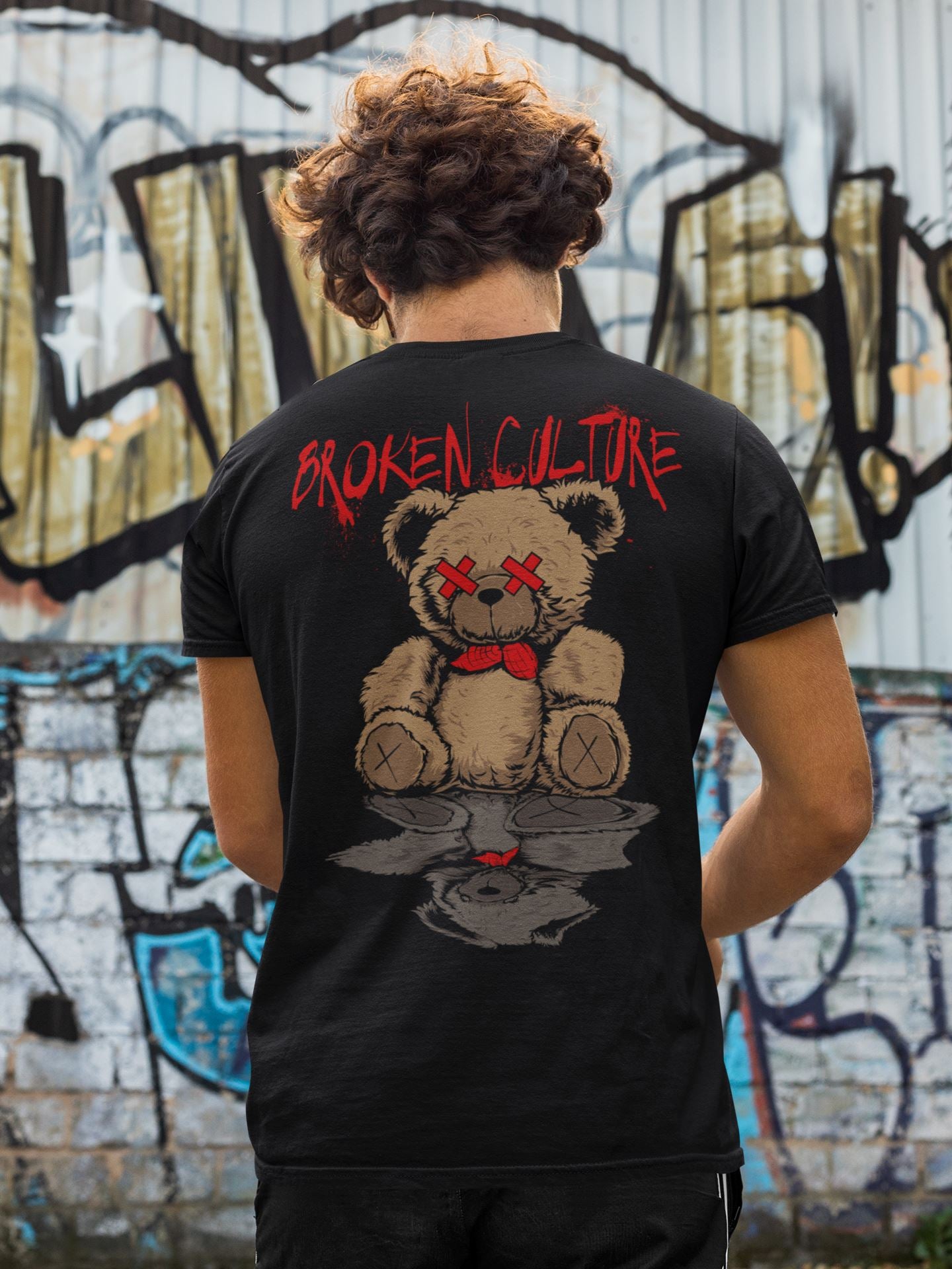 Broken Culture Bear Streetwear - Unisex-Bio-Baumwoll-T-Shirt Soulmates