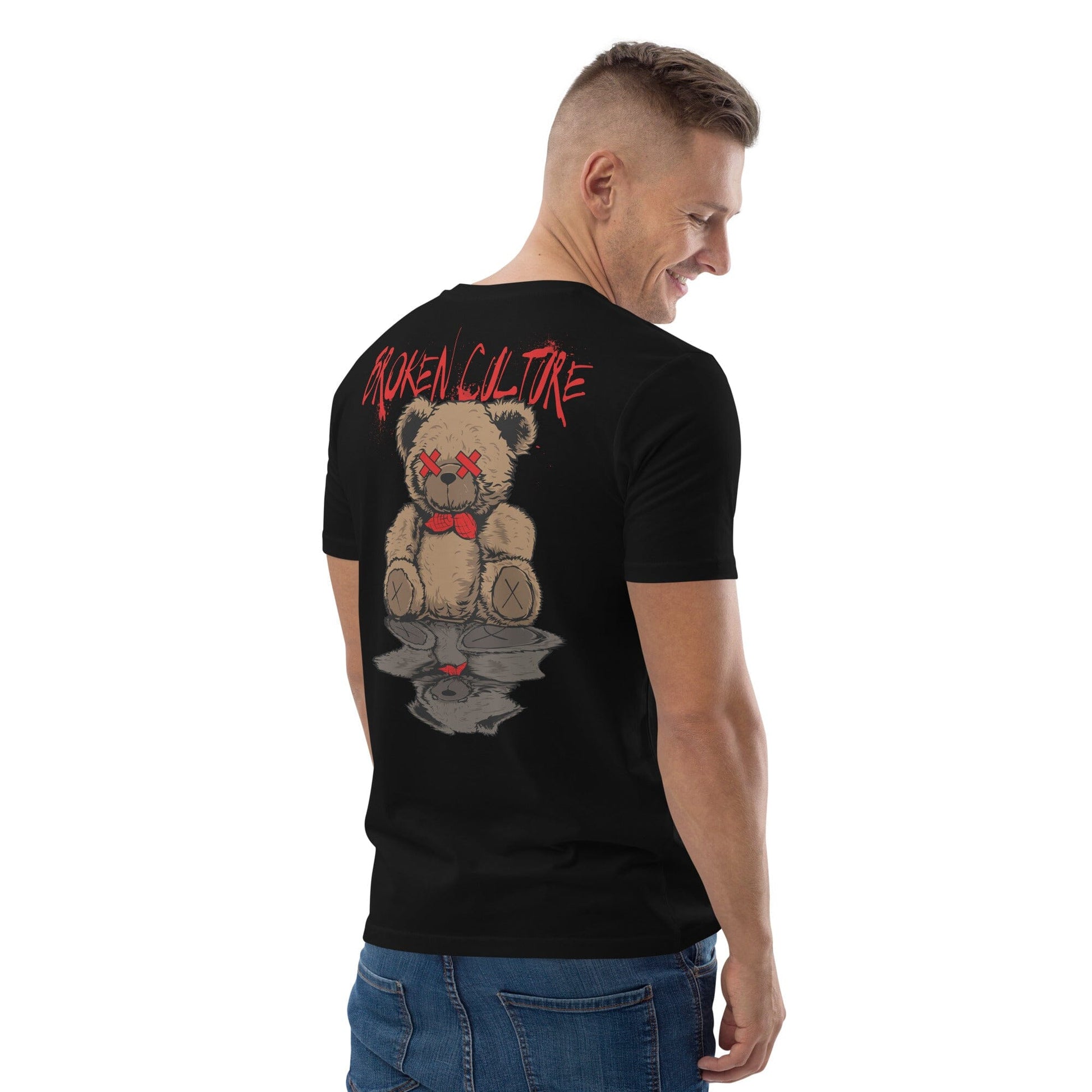 Broken Culture Bear Streetwear - Unisex-Bio-Baumwoll-T-Shirt Soulmates Schwarz S