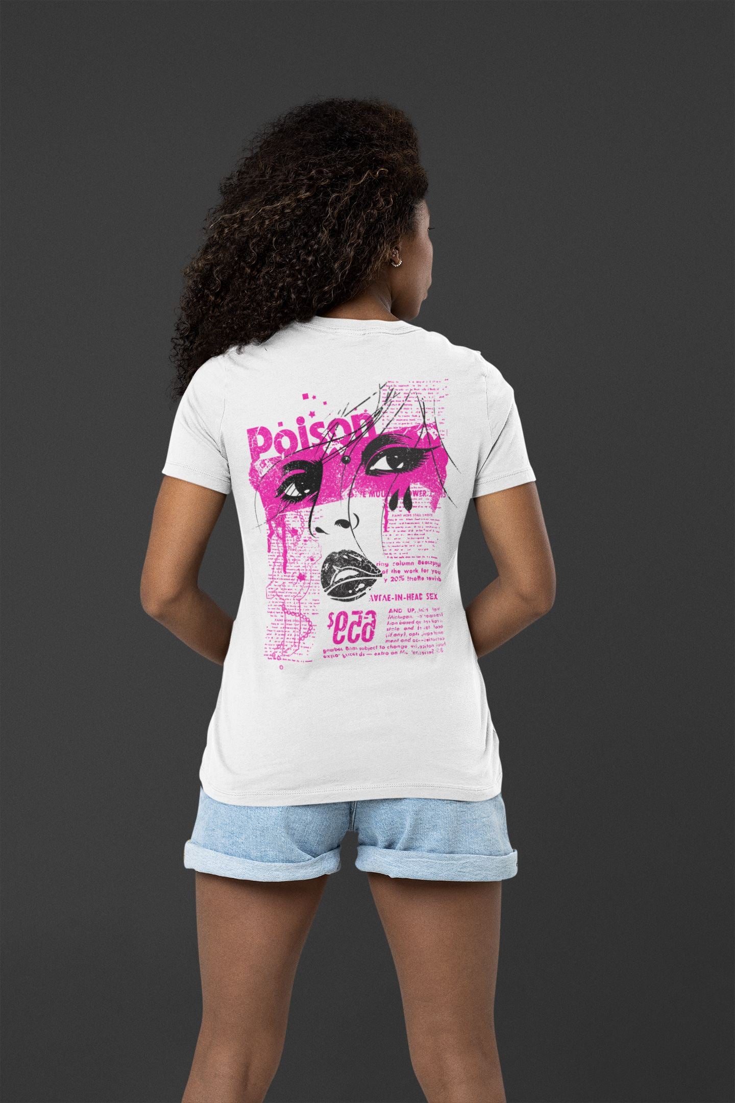 Crying Woman Pink Unisex-T-Shirt Soulmates