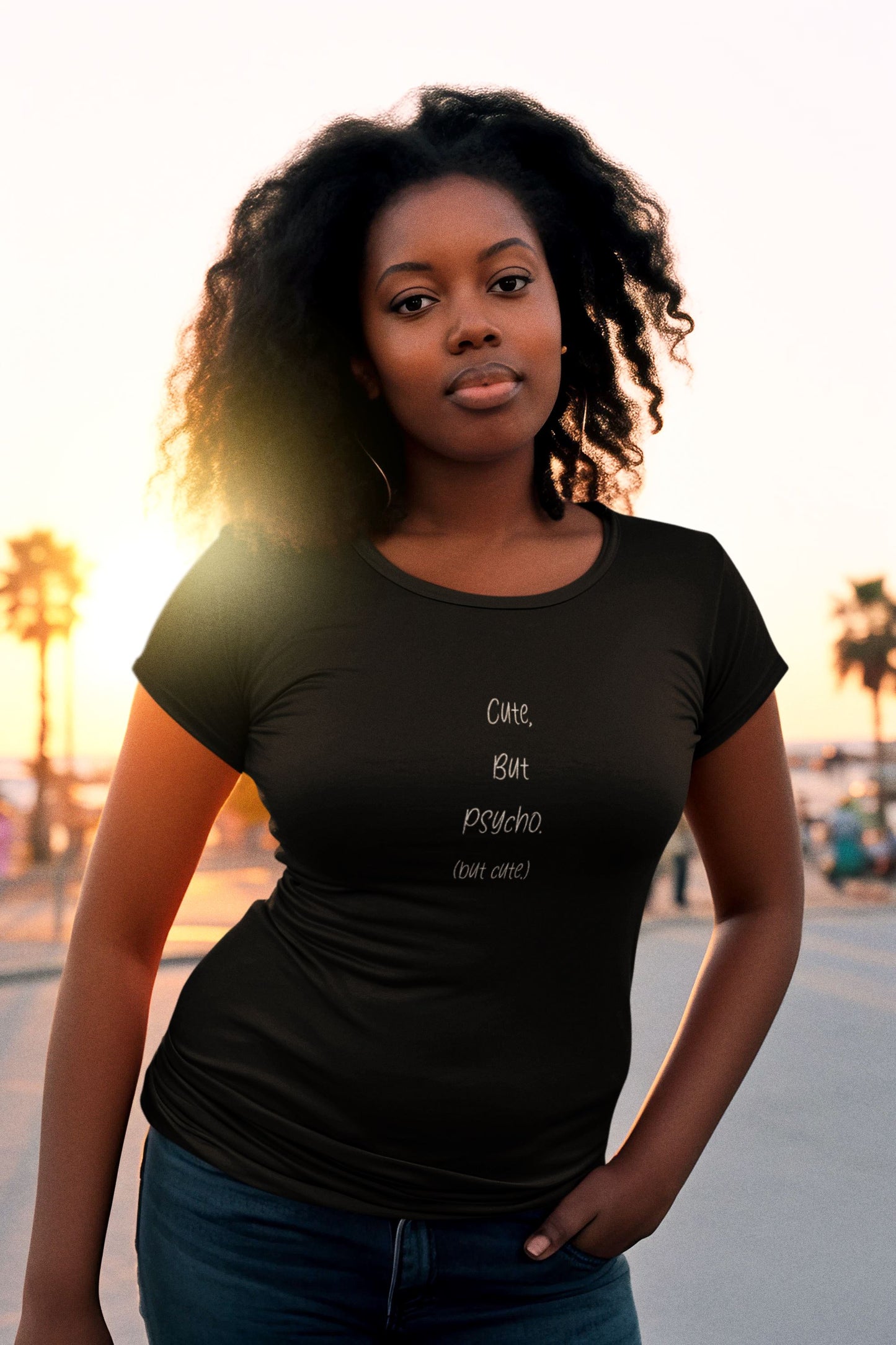 Cute but Psycho (but cute) Unisex-Bio-Baumwoll-T-Shirt Soulmates