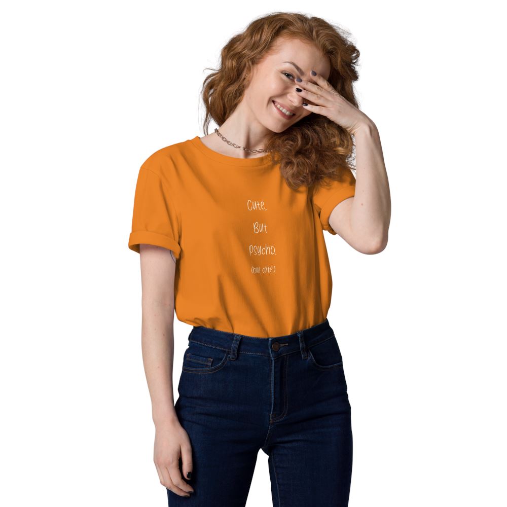Cute but Psycho (but cute) Unisex-Bio-Baumwoll-T-Shirt Soulmates Day Fall S