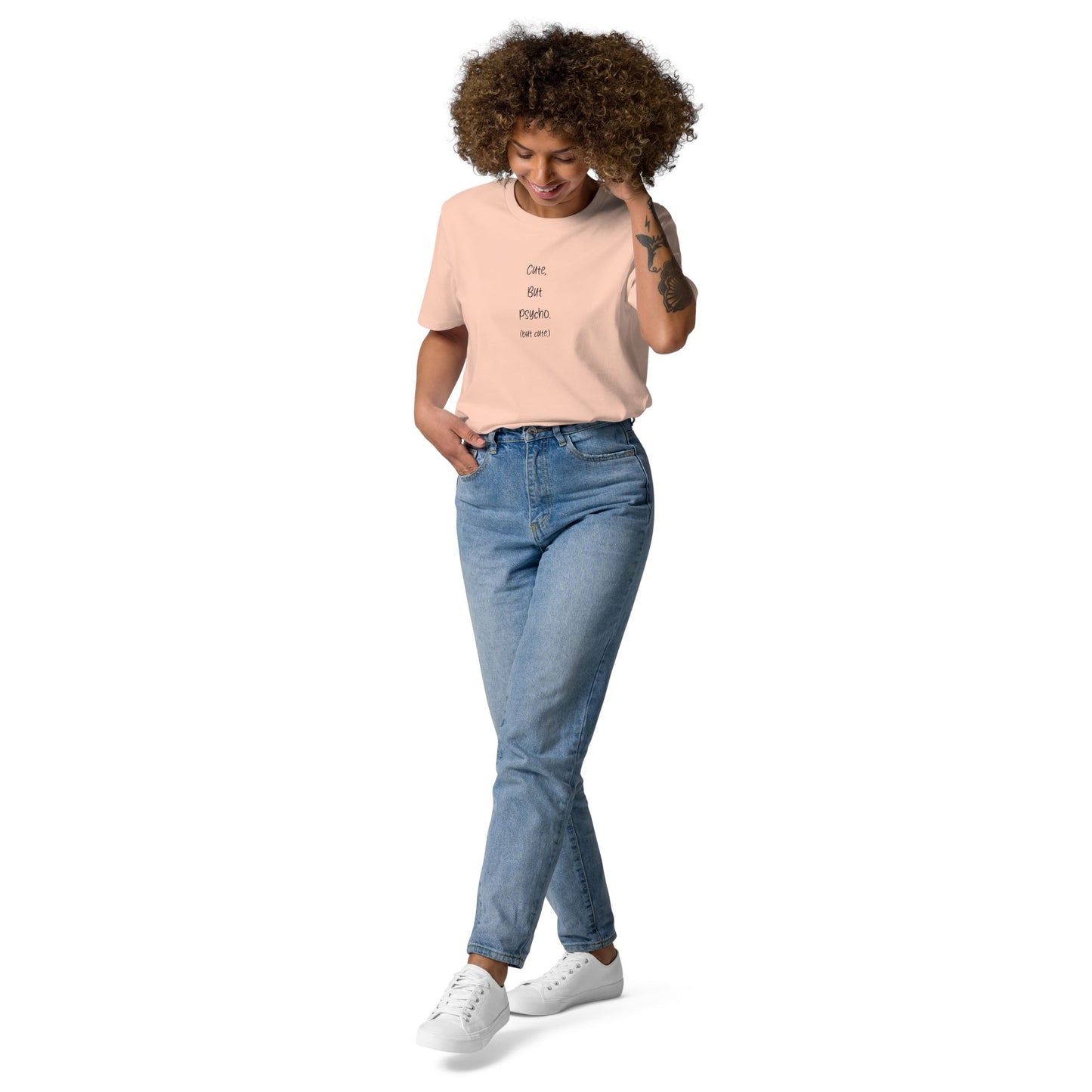 Cute but Psycho ( but cute ) Unisex-Bio-Baumwoll-T-Shirt Soulmates Fraiche Peche S