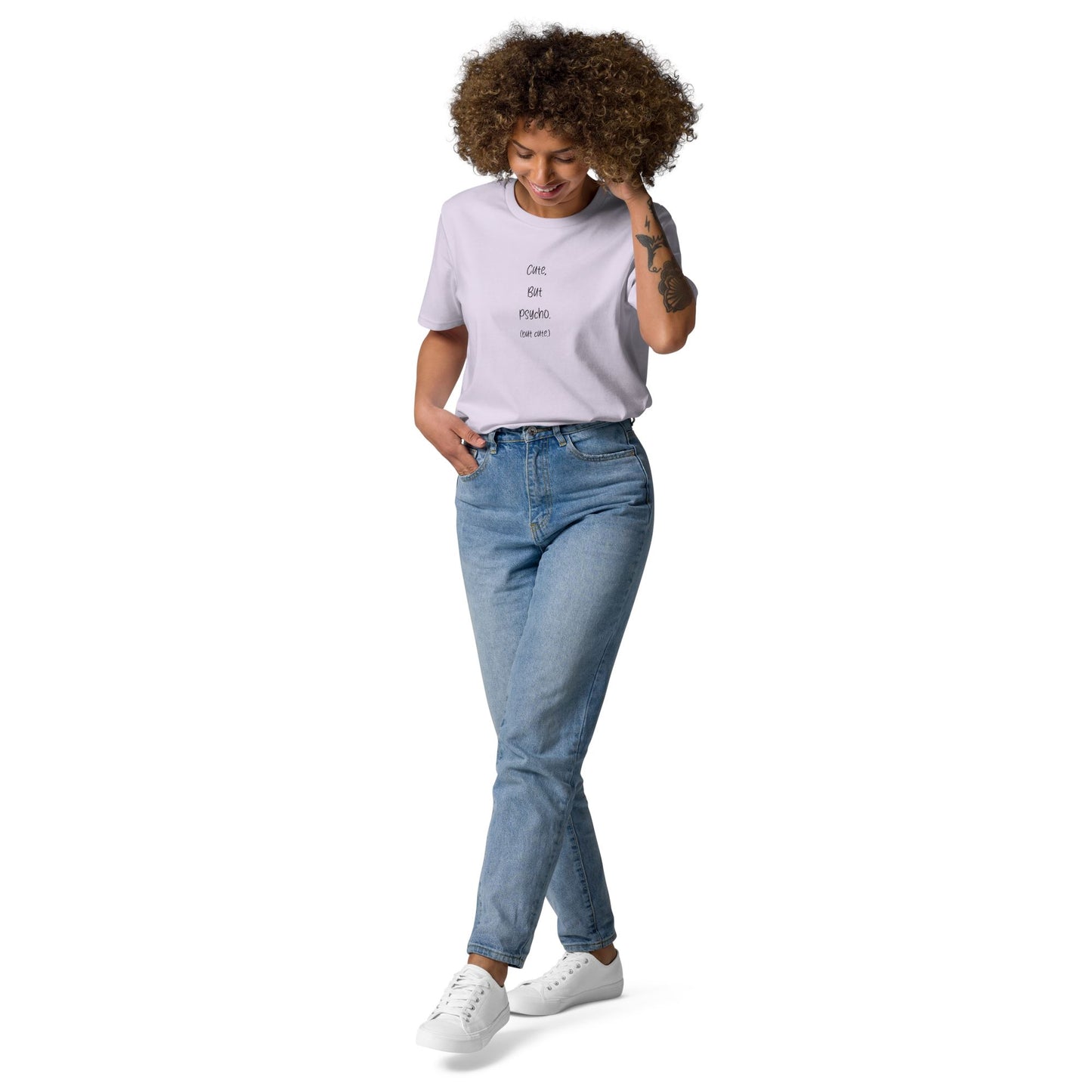 Cute but Psycho ( but cute ) Unisex-Bio-Baumwoll-T-Shirt Soulmates Lavendel S