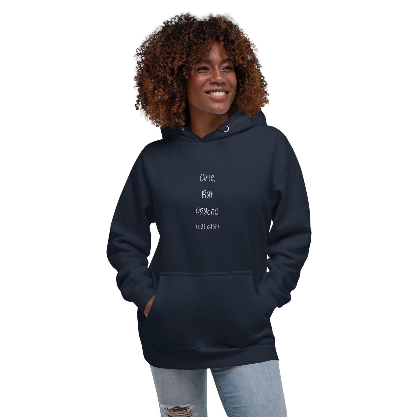 Cute but Psycho (but cute) Unisex-Kapuzenpullover Soulmates Navy Blazer S
