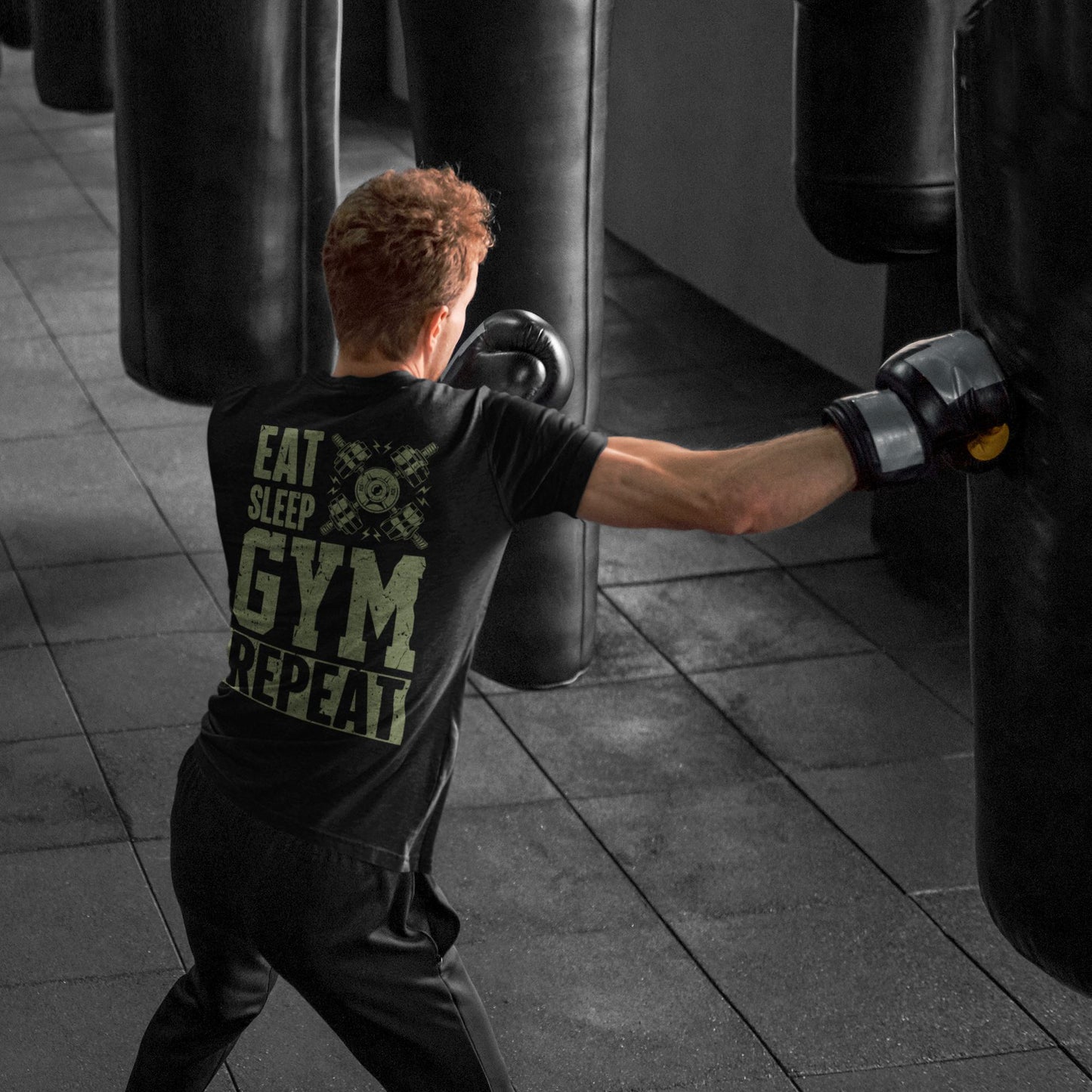Eat Sleep Gym Repeat - Fuser Relaxed Shirt ST/ST Fuser Relaxed Shirt ST/ST Shirtee