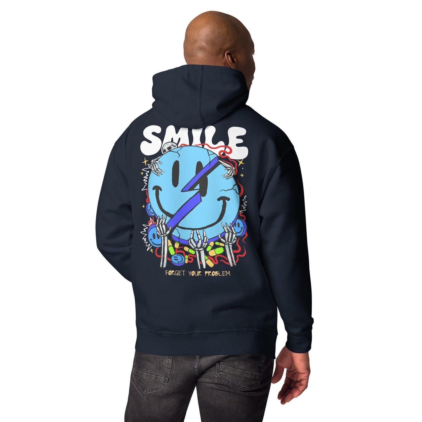 Forget your Problem, Keep Smile. Unisex-Kapuzenpullover Soulmates Navy Blazer S