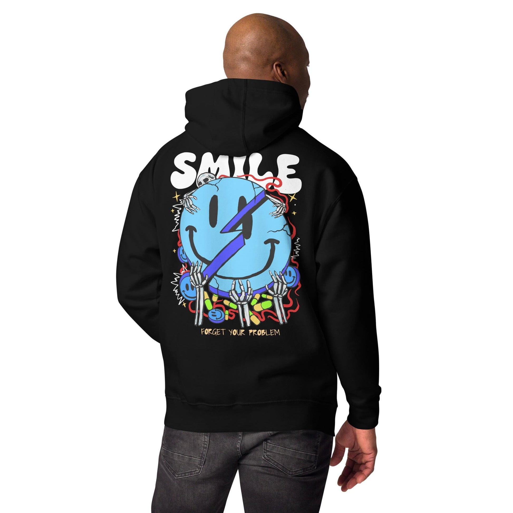 Forget your Problem, Keep Smile. Unisex-Kapuzenpullover Soulmates Schwarz S