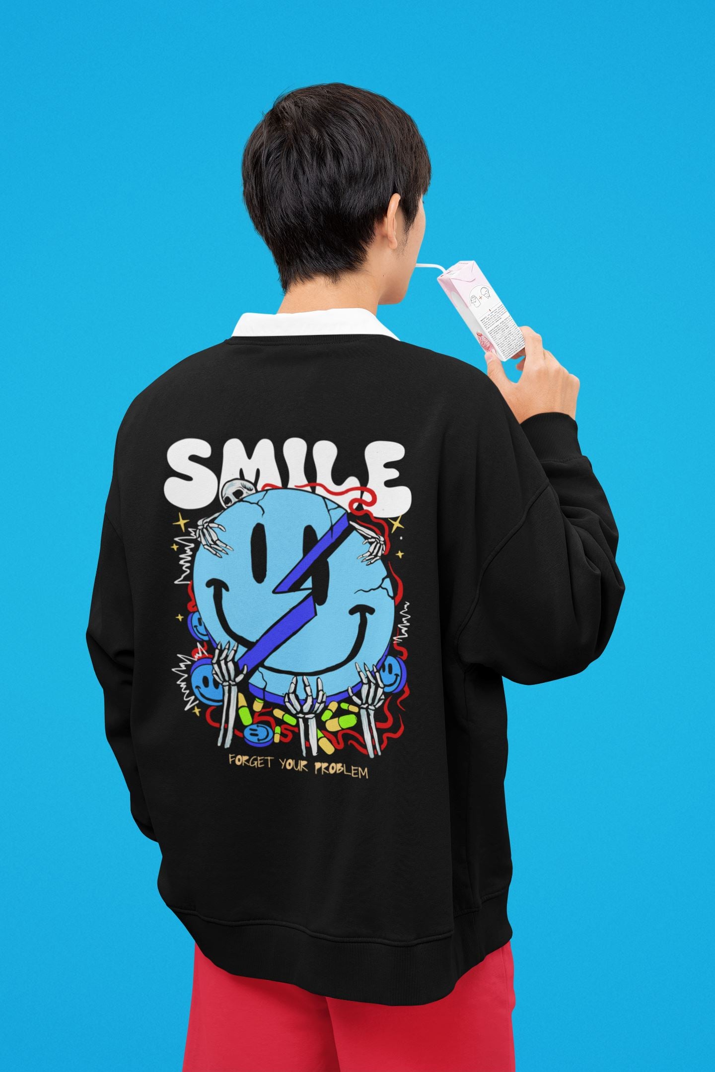 Forget your Problem, Keep Smile. Unisex-Premium-Pullover Soulmates