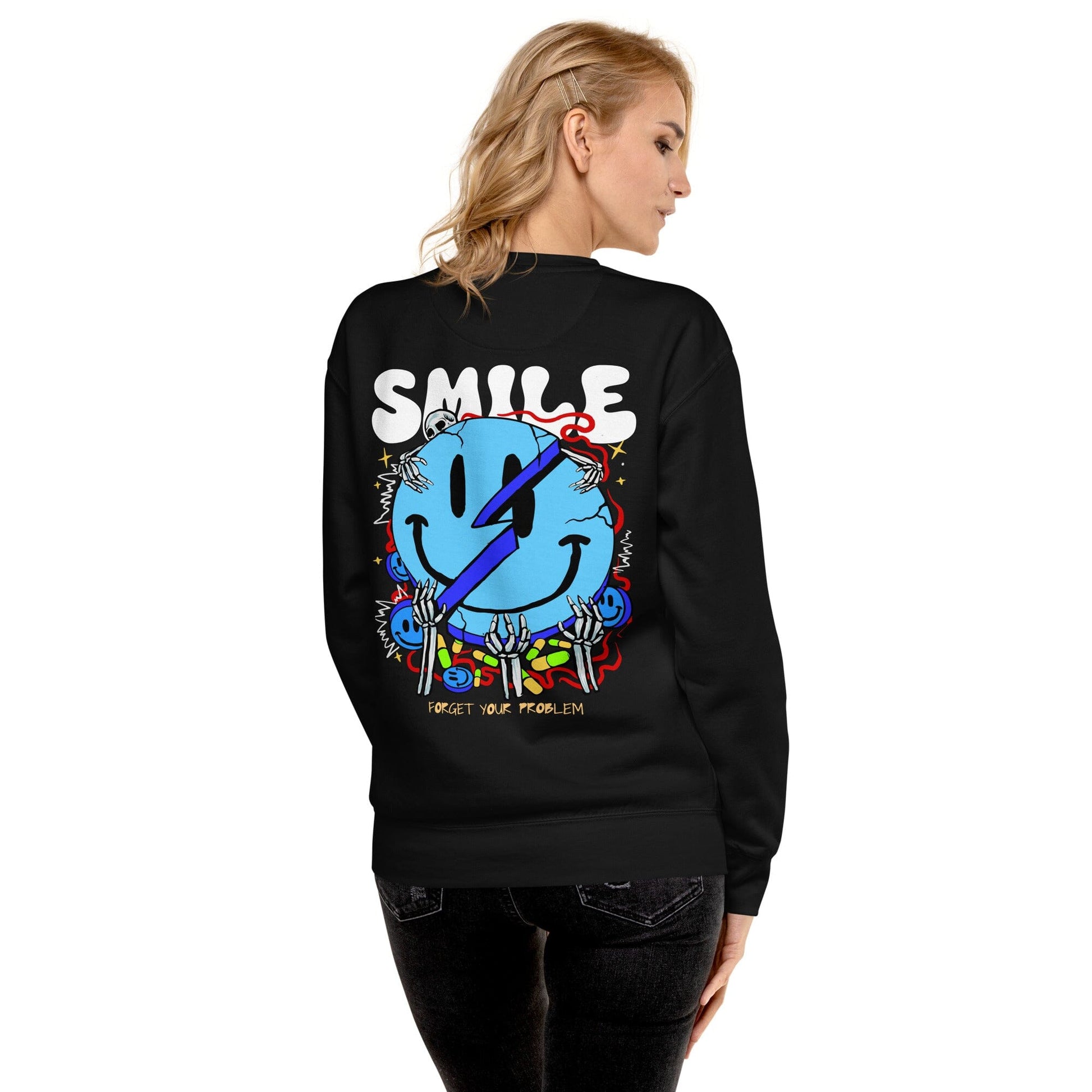 Forget your Problem, Keep Smile. Unisex-Premium-Pullover Soulmates Schwarz S