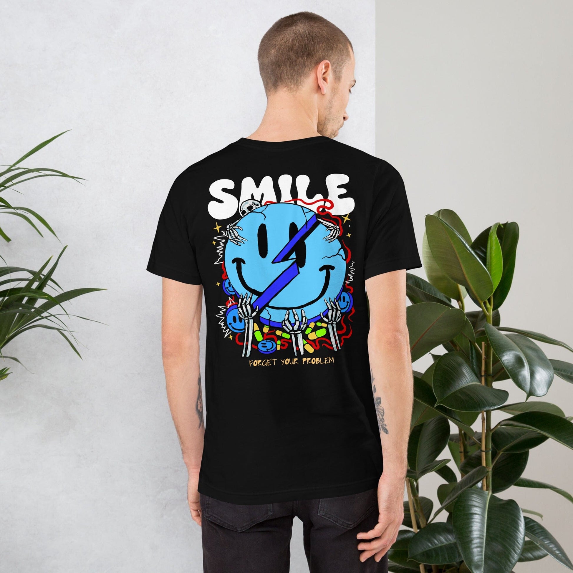 Forget your Problem, Keep Smile. Unisex-T-Shirt Soulmates Schwarz S