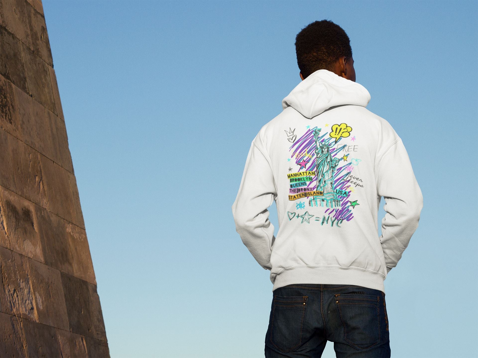 Freedom I Love NYC, Graffiti Design. Unisex-Kapuzenpullover Soulmates