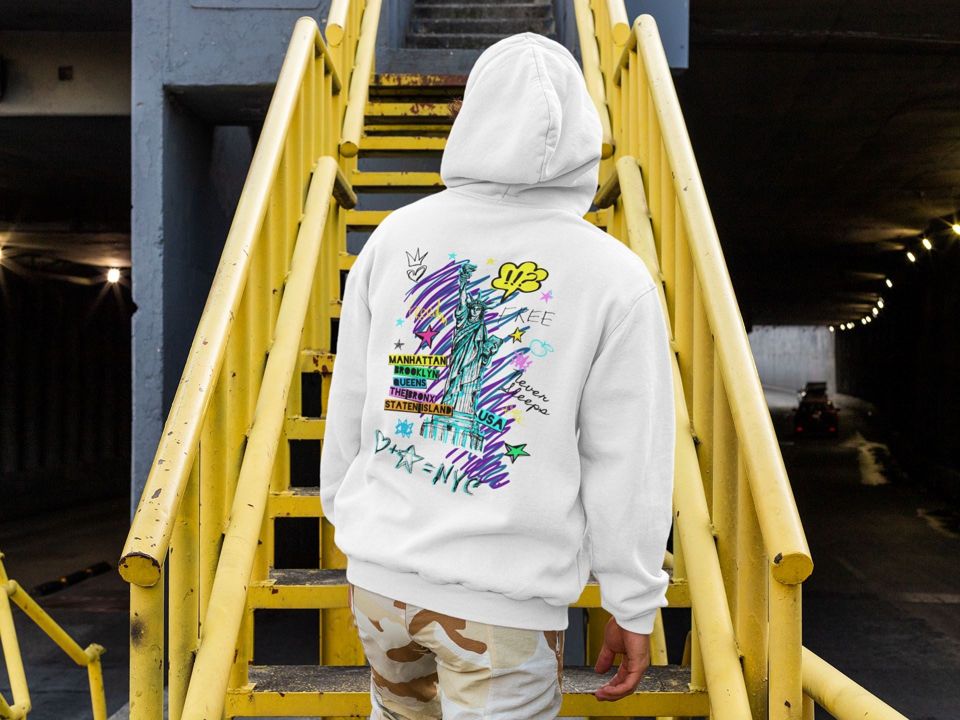 Freedom I Love NYC, Graffiti Design. Unisex-Kapuzenpullover Soulmates