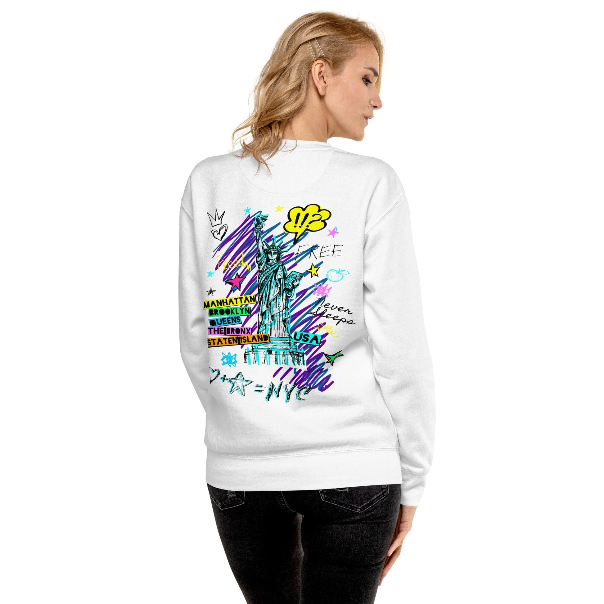 Freedom I Love NYC, Graffiti Soulmates Design. Unisex-Premium-Pullover Soulmates