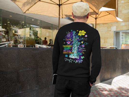 Freedom I Love NYC, Graffiti Soulmates Design. Unisex-Premium-Pullover Soulmates