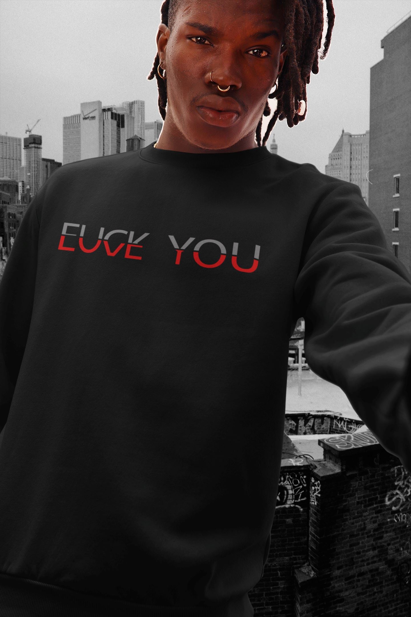 Fuck You Love You Soulmates Design Unisex-Premium-Pullover Soulmates