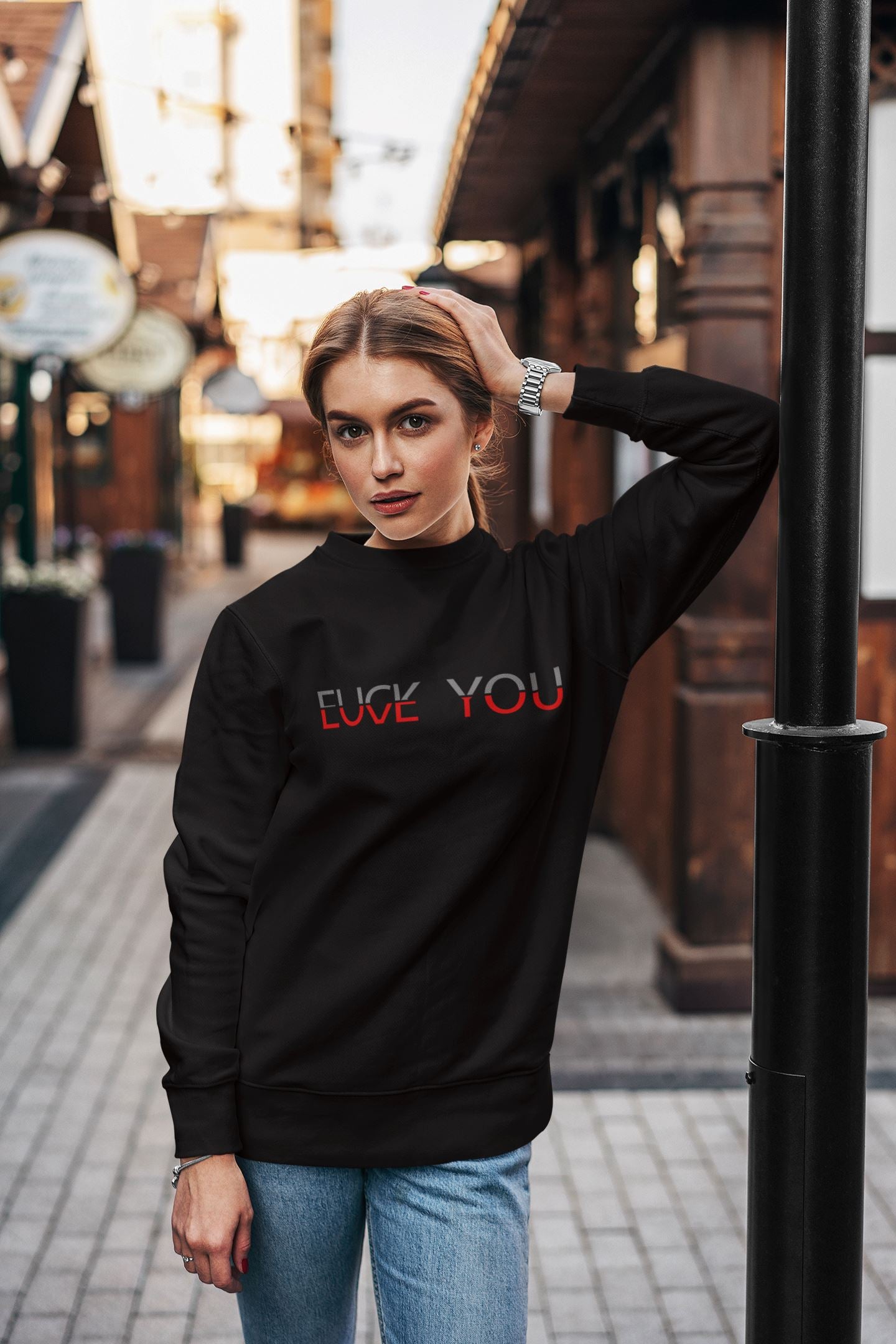 Fuck You Love You Soulmates Design Unisex-Premium-Pullover Soulmates