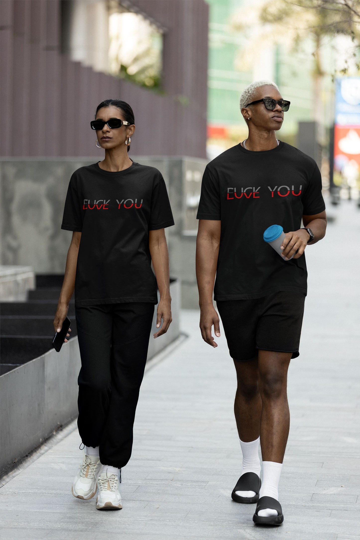 Fuck You Love You Soulmates Design Unisex-T-Shirt Soulmates