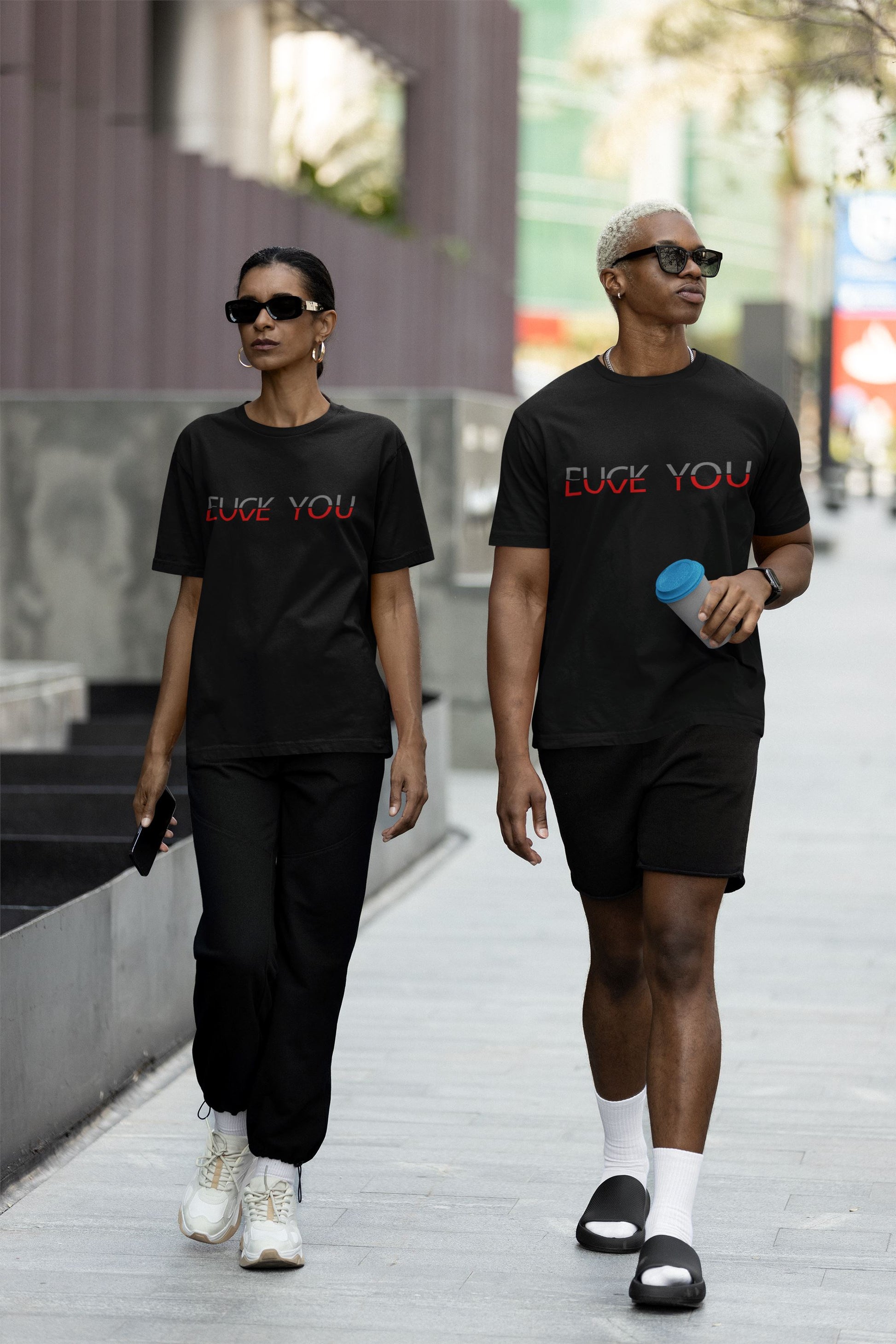 Fuck You Love You Soulmates Design Unisex-T-Shirt Soulmates