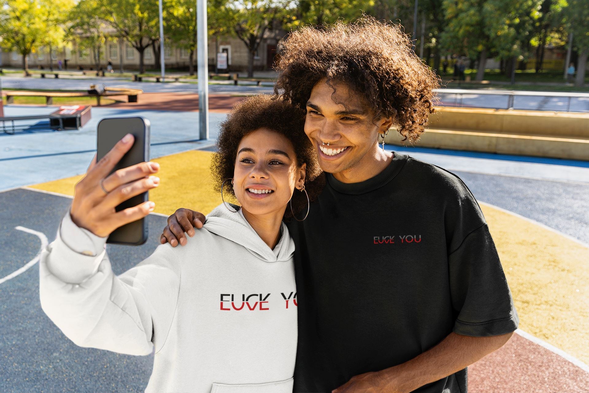 Fuck You Love You Soulmates Design Unisex-T-Shirt Soulmates