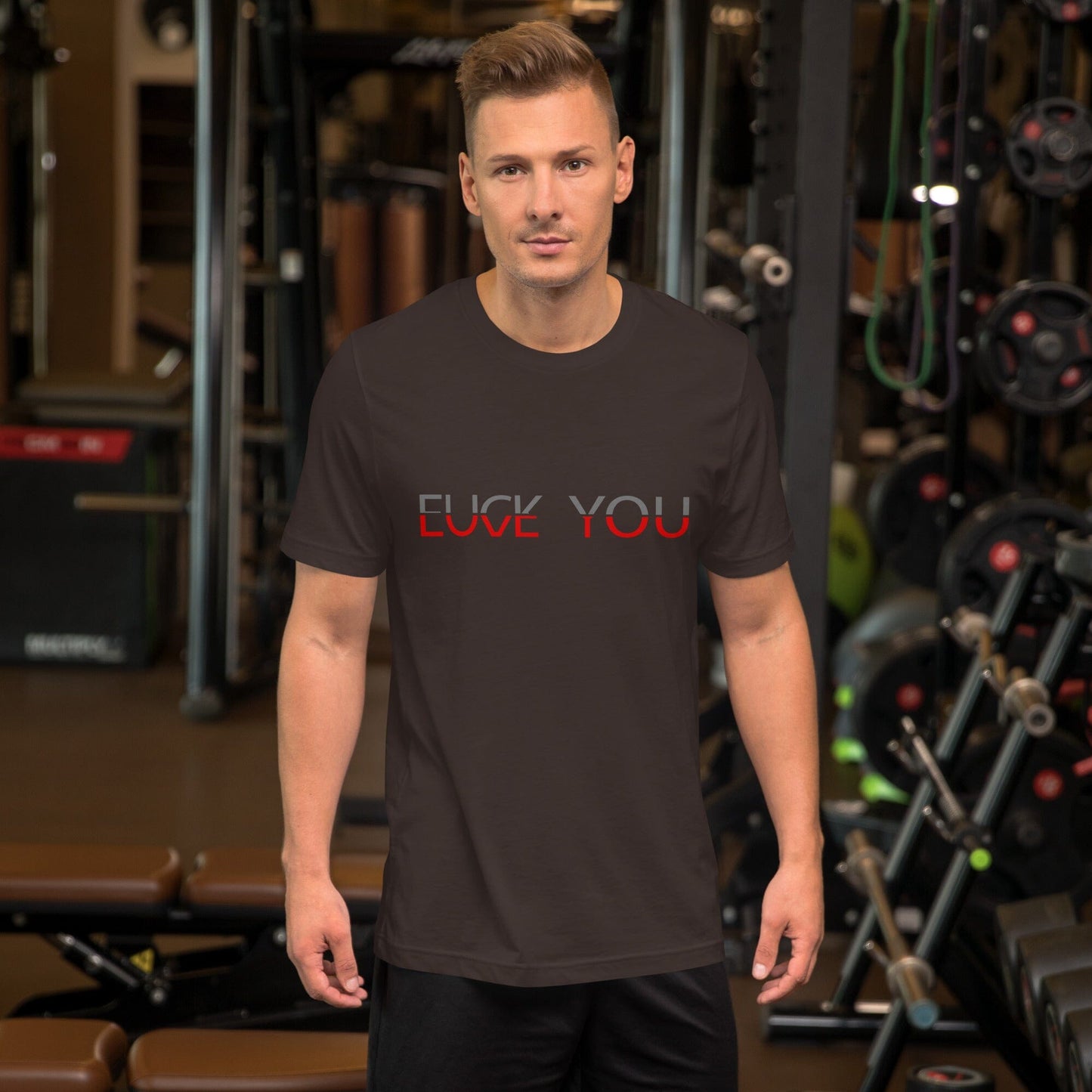 Fuck You Love You Soulmates Design Unisex-T-Shirt Soulmates Braun S