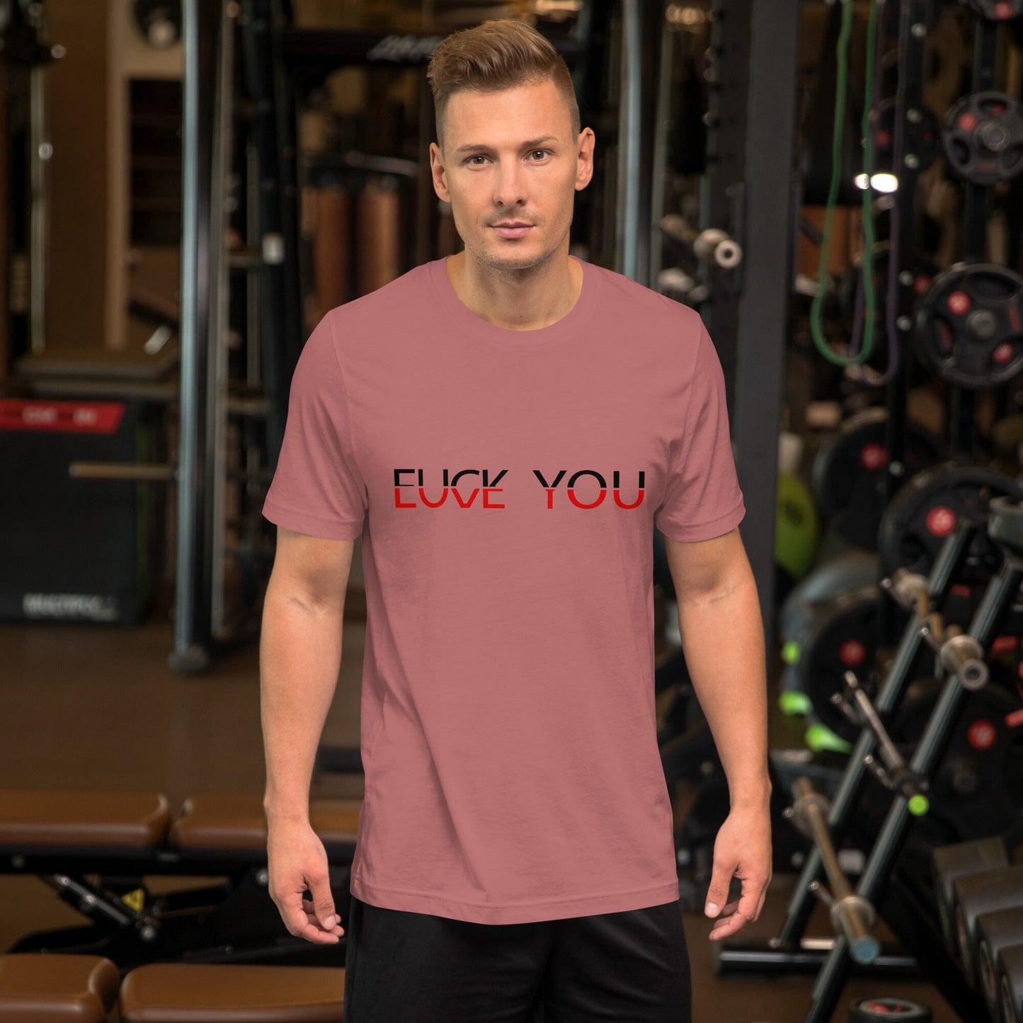 Fuck You Love You Soulmates Design Unisex-T-Shirt Soulmates Malvenfarben S