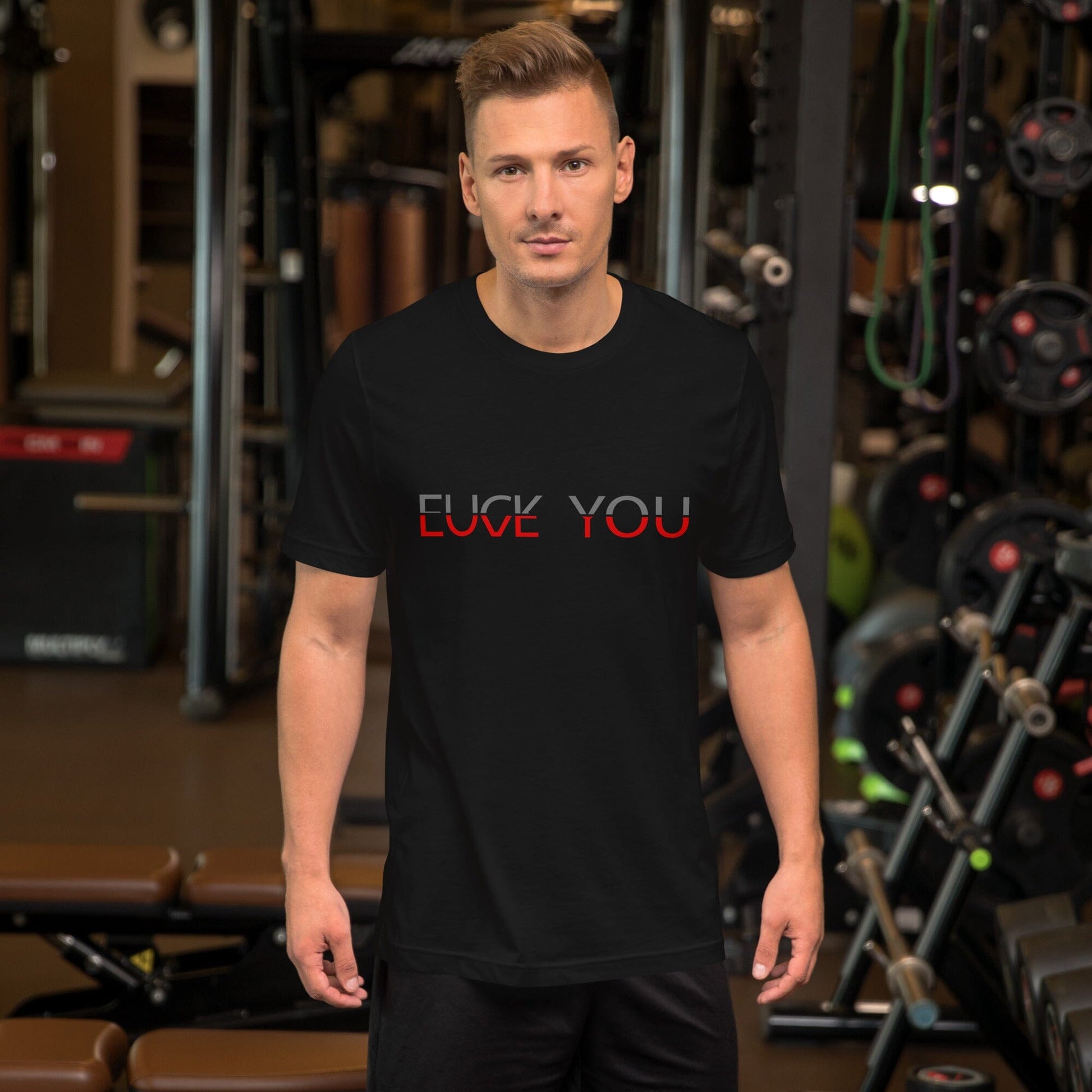 Fuck You Love You Soulmates Design Unisex-T-Shirt Soulmates Schwarz S