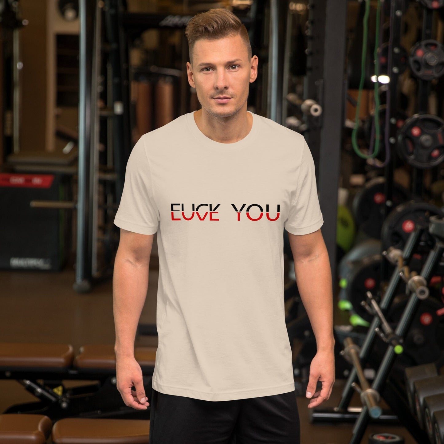 Fuck You Love You Soulmates Design Unisex-T-Shirt Soulmates Soft Cream S