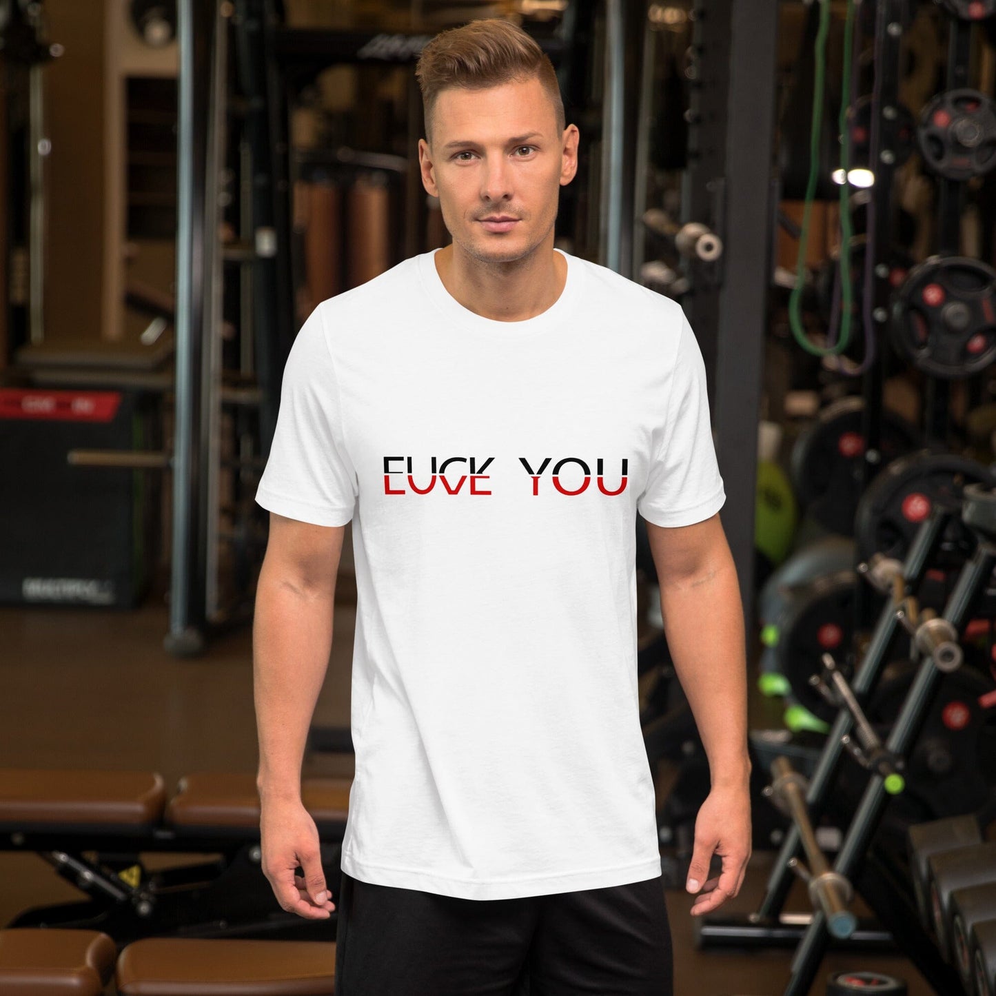 Fuck You Love You Soulmates Design Unisex-T-Shirt Soulmates Weiß S