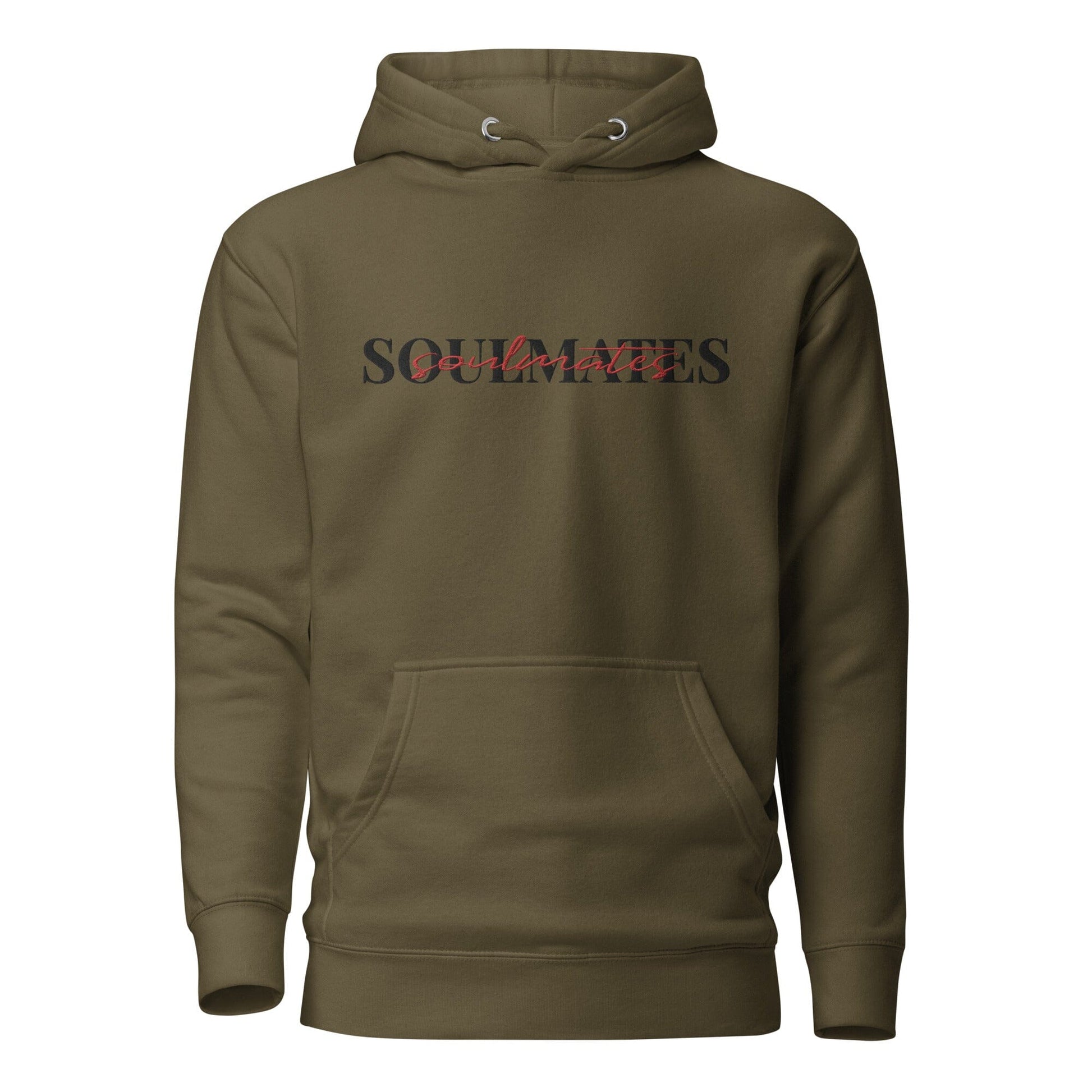 Hoodie Soulmates Stick schwarz/rot Soulmates Militärgrün S