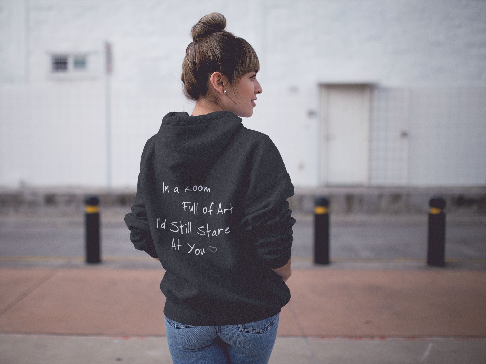 In a Room Full of Art I'd still Stare at You - Unisex Oversized Organic Hoodie Slammer Oversized Hoodie ST/ST Shirtee