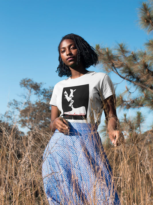 Kissing Soulmates Abstraktes Design - Black and White Unisex-T-Shirt Soulmates