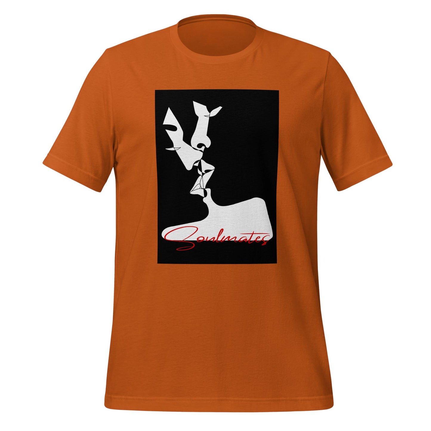 Kissing Soulmates Abstraktes Design - Black and White Unisex-T-Shirt Soulmates Autumn S