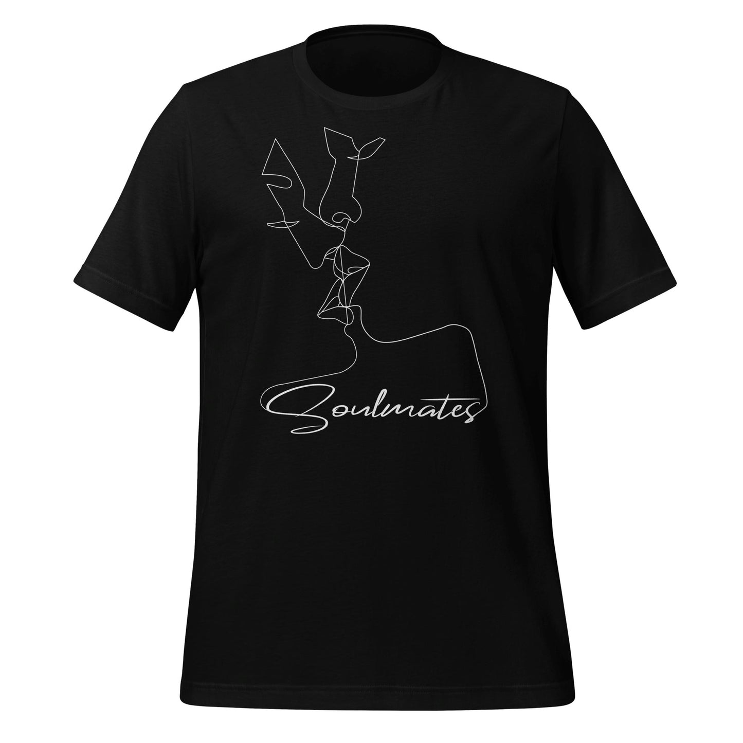 Kissing Soulmates Schlichtes Modernes Design Unisex-T-Shirt Soulmates Schwarz S
