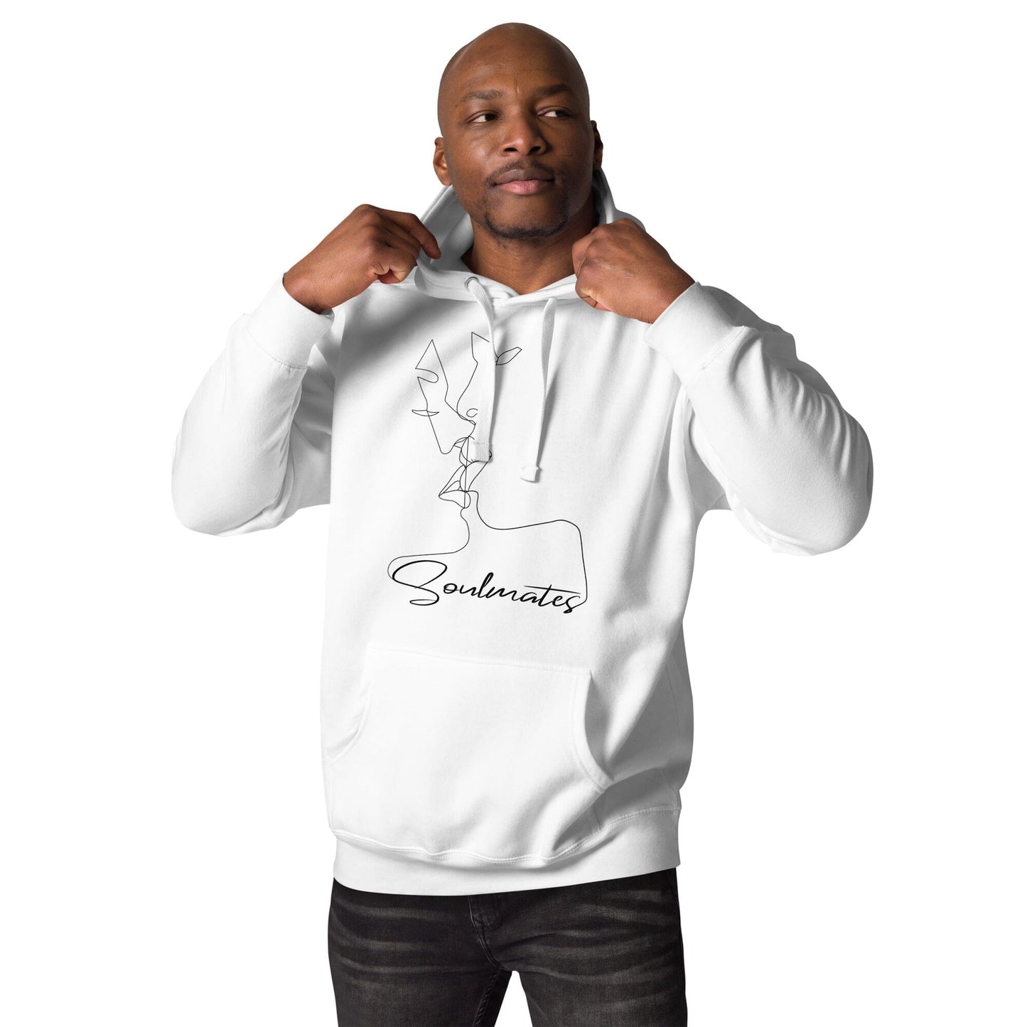 Kissing Soulmates Schlichtes Modernes Soulmates Design Unisex-Kapuzenpullover Soulmates