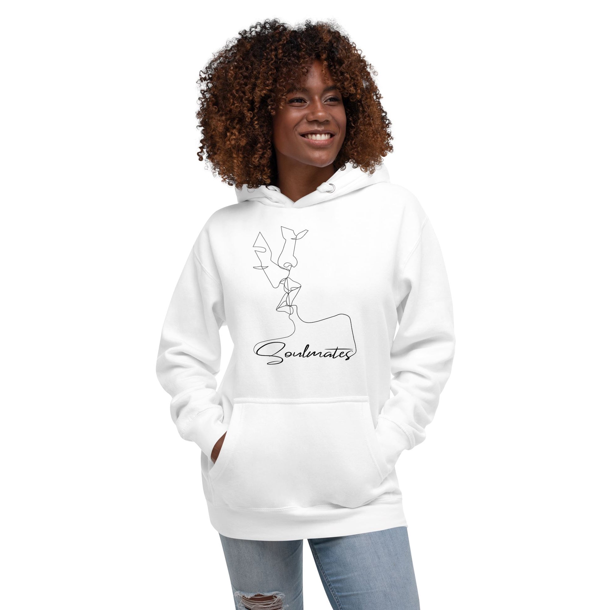 Kissing Soulmates Schlichtes Modernes Soulmates Design Unisex-Kapuzenpullover Soulmates