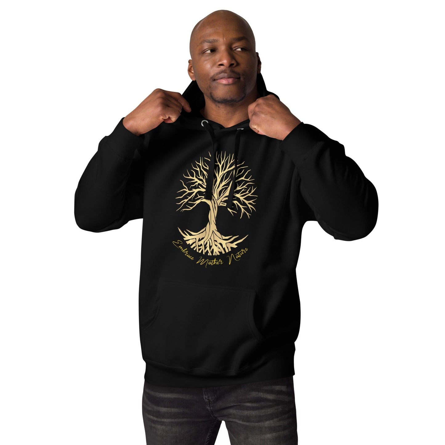 Lebensbaum, Embrace Mother Nature Unisex-Kapuzenpullover Soulmates Schwarz S