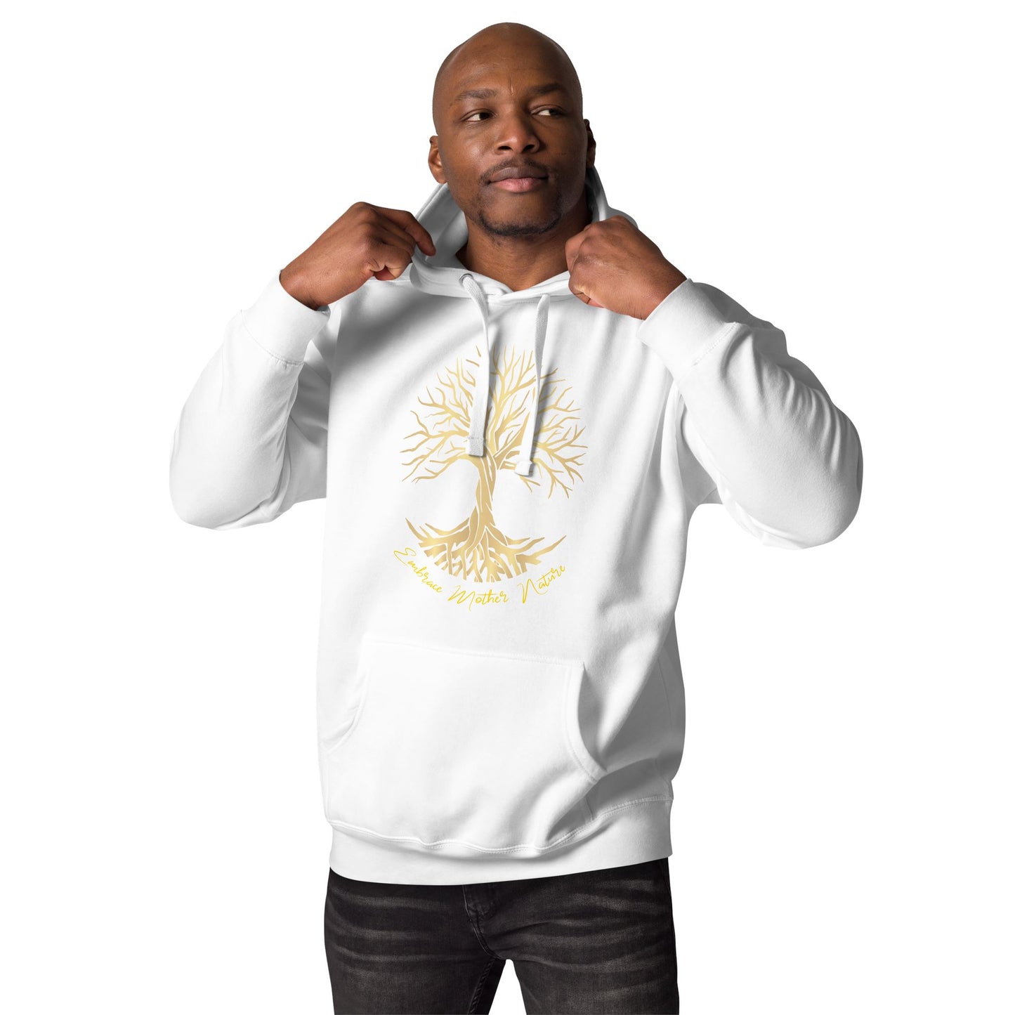 Lebensbaum, Embrace Mother Nature Unisex-Kapuzenpullover Soulmates Weiß S