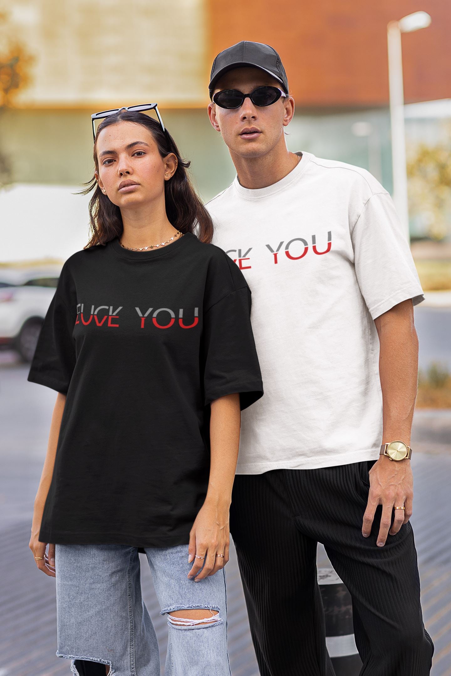 Love You Fuck You - Organic Oversized Shirt Blaster Oversized Shirt ST/ST Shirtee