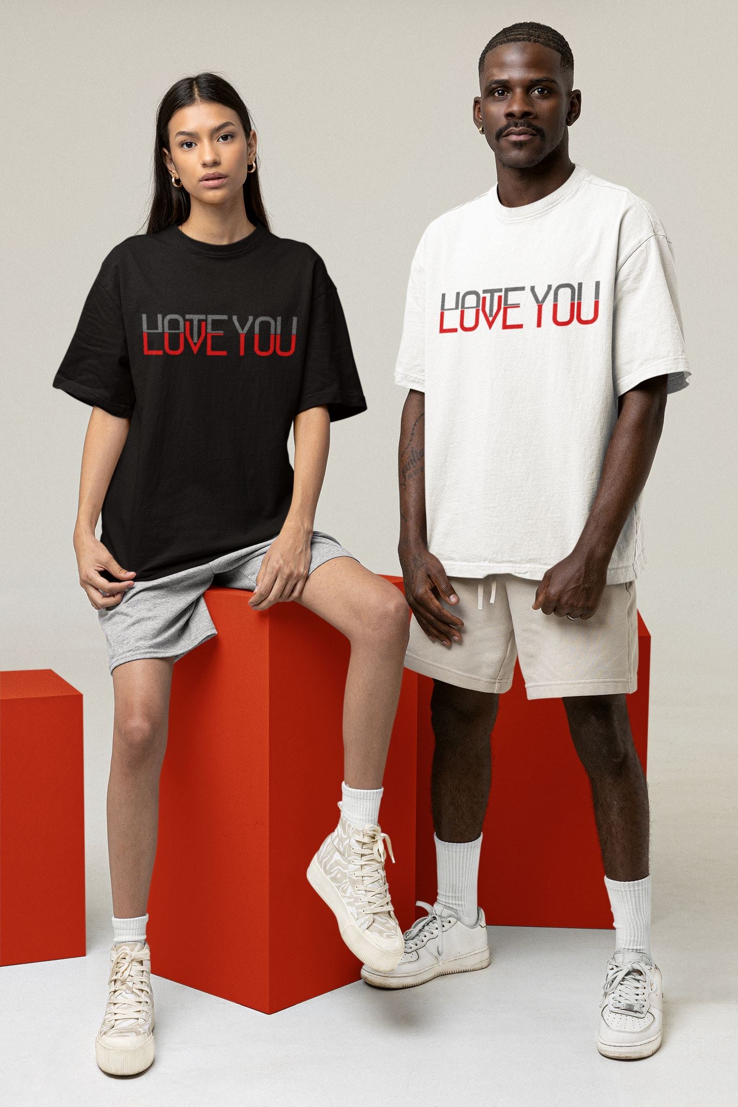 Love You Hate You - Organic Oversized Shirt Blaster Oversized Shirt ST/ST Shirtee