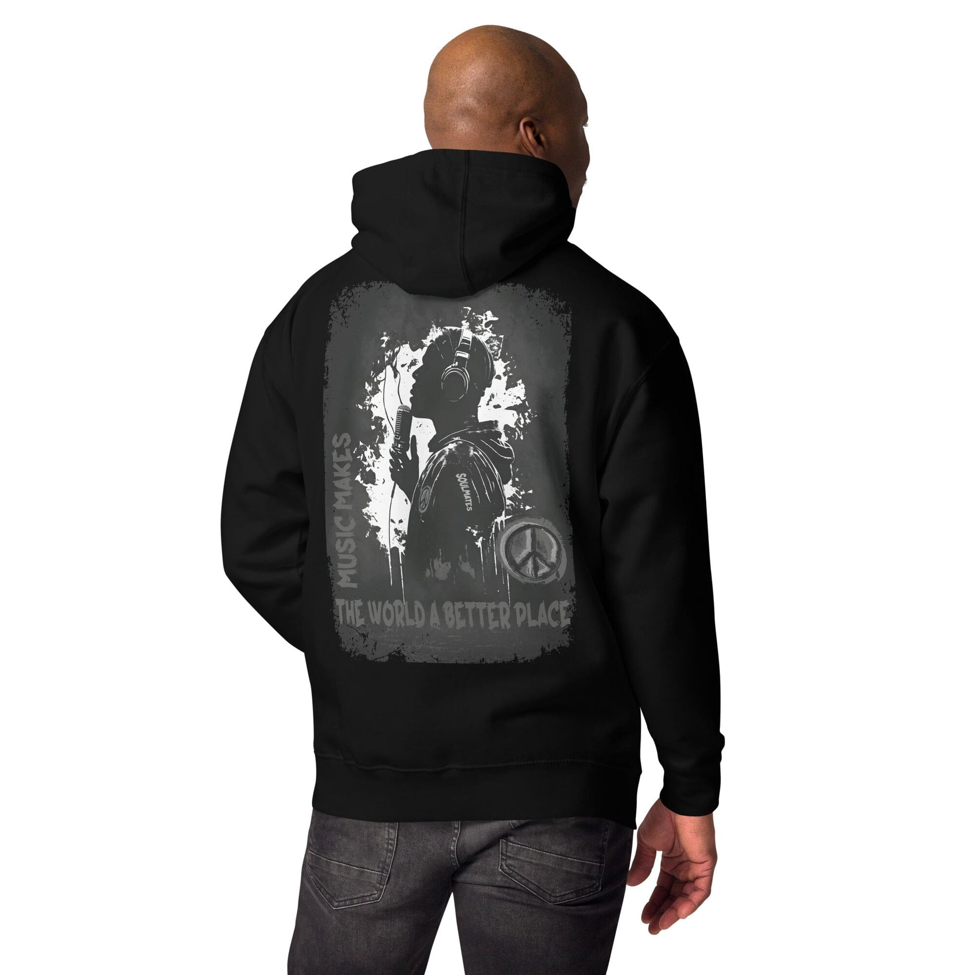 Music makes the World a better Place. Unisex-Kapuzenpullover Soulmates Schwarz S