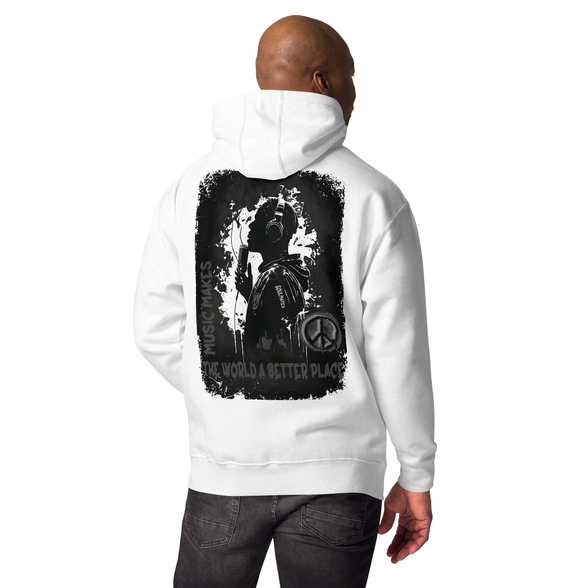 Music makes the World a better Place. Unisex-Kapuzenpullover Soulmates Weiß S