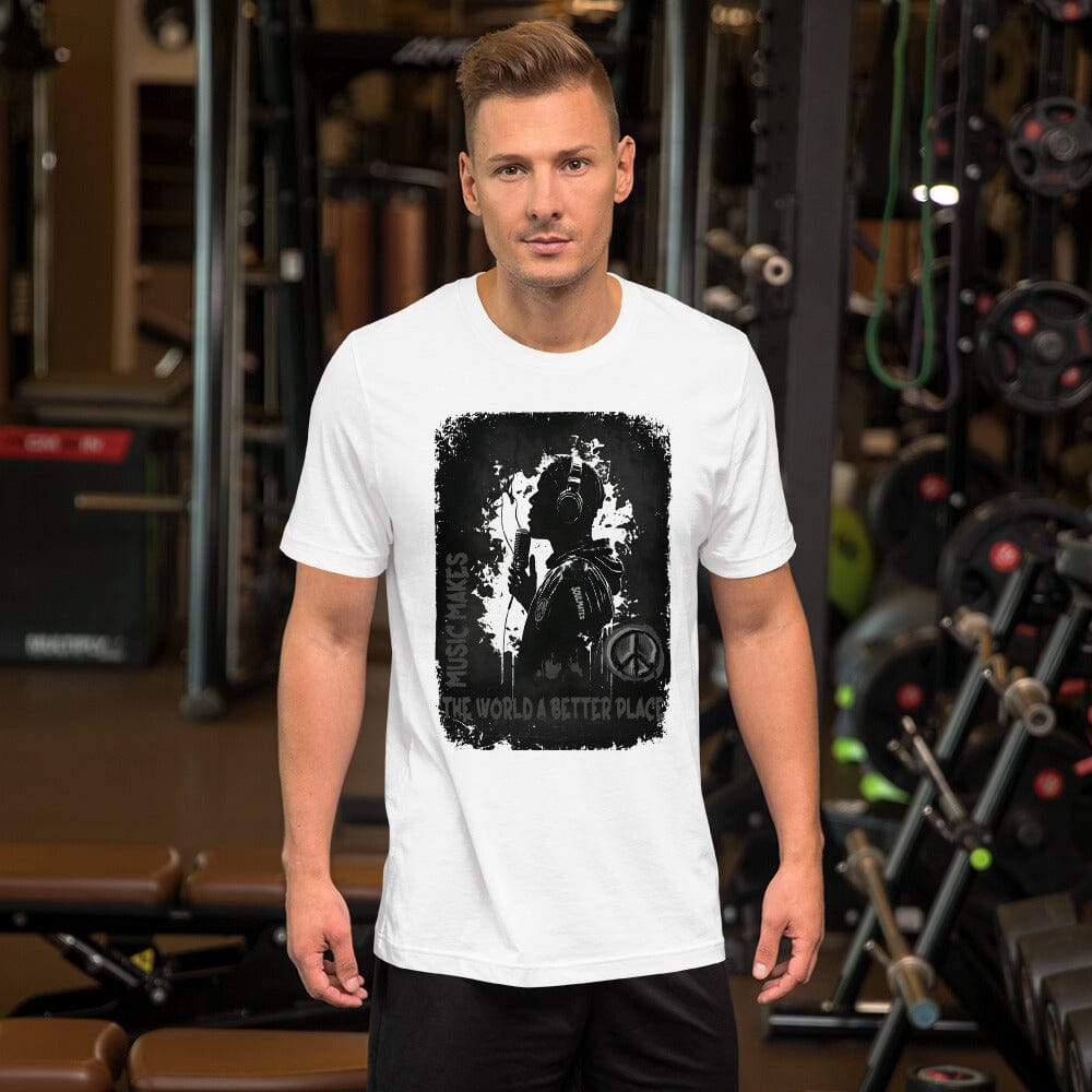 Music makes the World a better Place. Unisex-T-Shirt Soulmates Weiß S