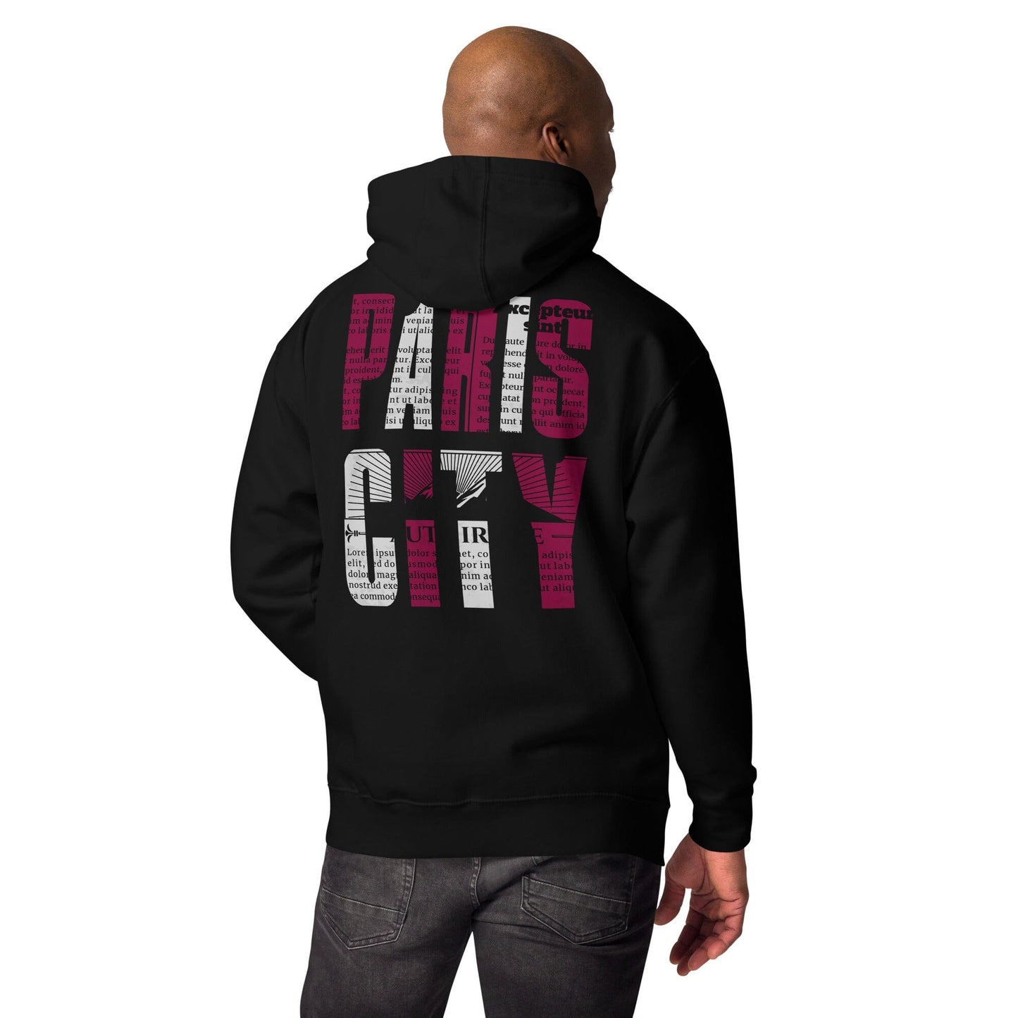 Paris City - Soulmates Design. Unisex-Kapuzenpullover Soulmates Schwarz M