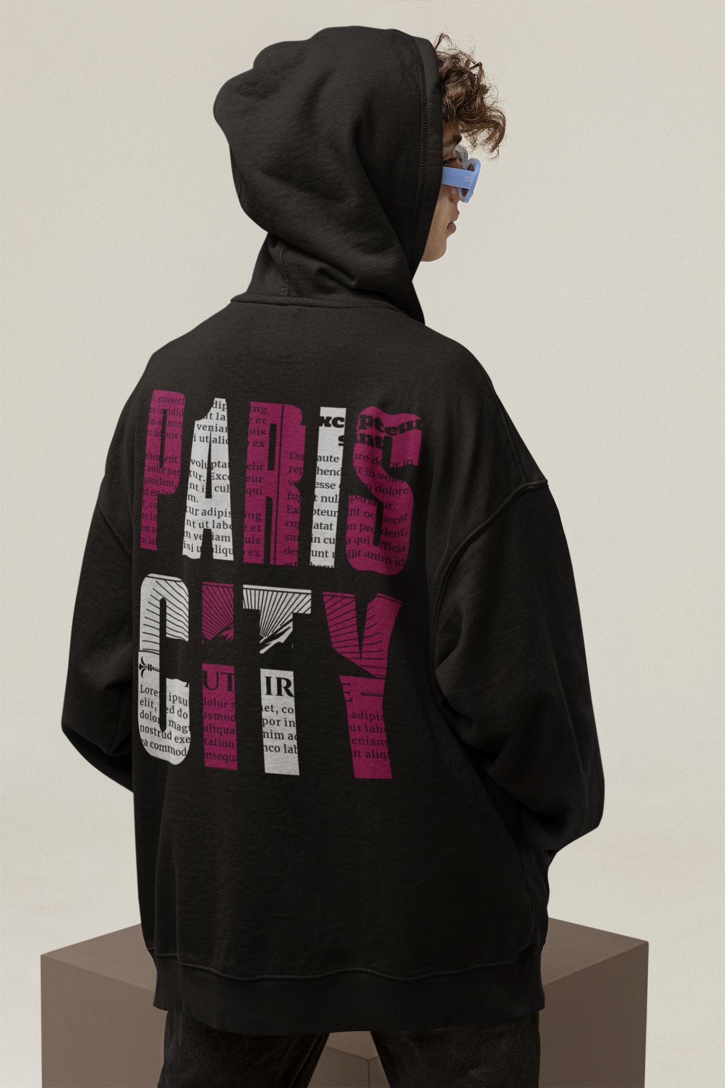 Paris City - Unisex Oversized Organic Hoodie Slammer Oversized Hoodie ST/ST Shirtee