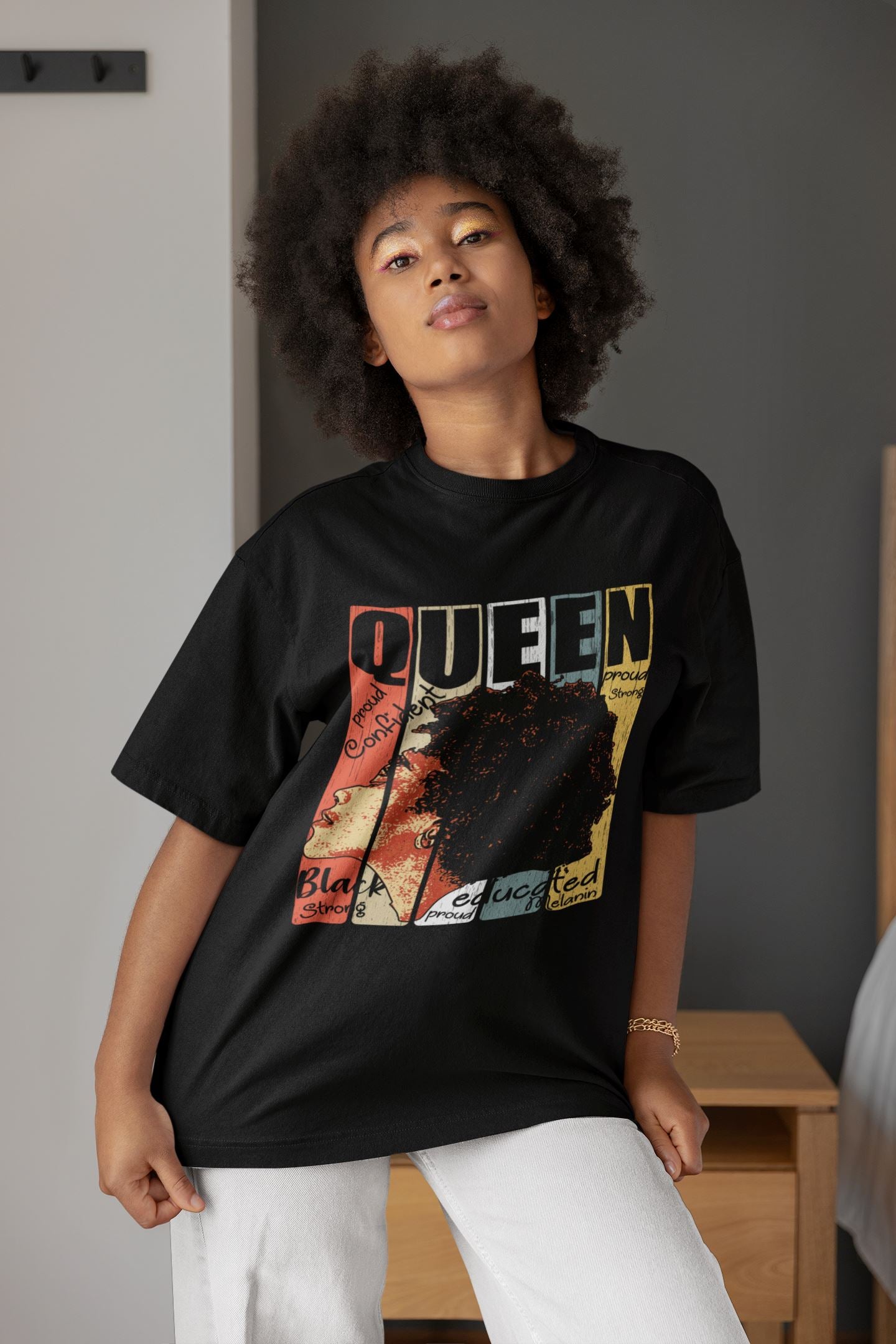 Queen, Mit diesem Shirt bist du der Hingucker. Lockeres Damen-T-Shirt Soulmates