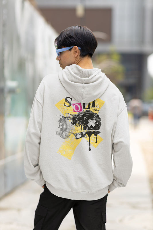 Screaming Side Face Skull - Unisex Oversized Organic Hoodie Slammer Oversized Hoodie ST/ST Shirtee