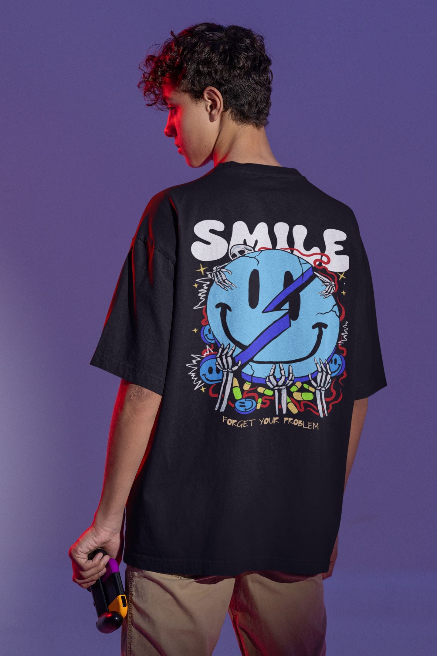 Smile Forget Your Problem - Organic Oversized Shirt ST/ST Blaster Oversized Shirt ST/ST Shirtee