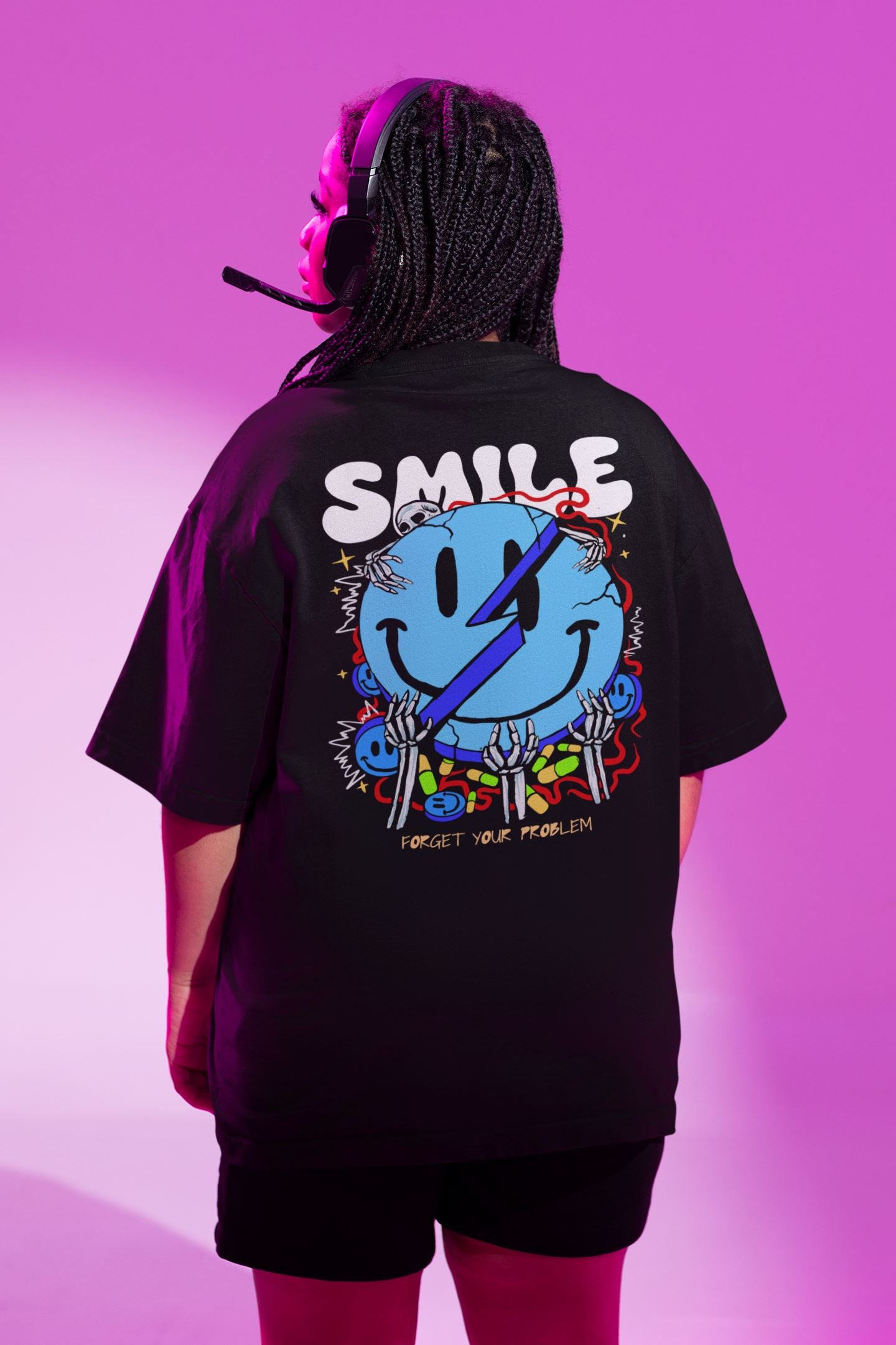 Smile Forget Your Problem - Organic Oversized Shirt ST/ST Blaster Oversized Shirt ST/ST Shirtee