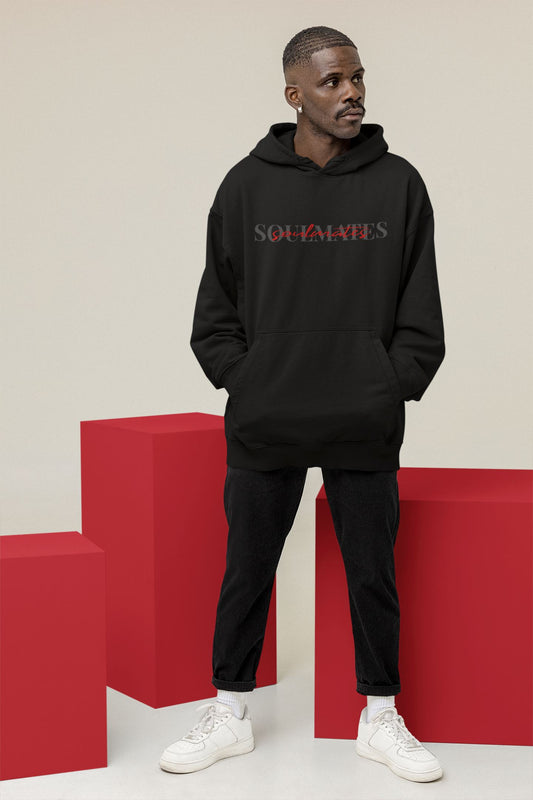 Soulmates dunkelgrau/rot - Unisex Oversized Organic Hoodie Slammer Oversized Hoodie ST/ST Shirtee