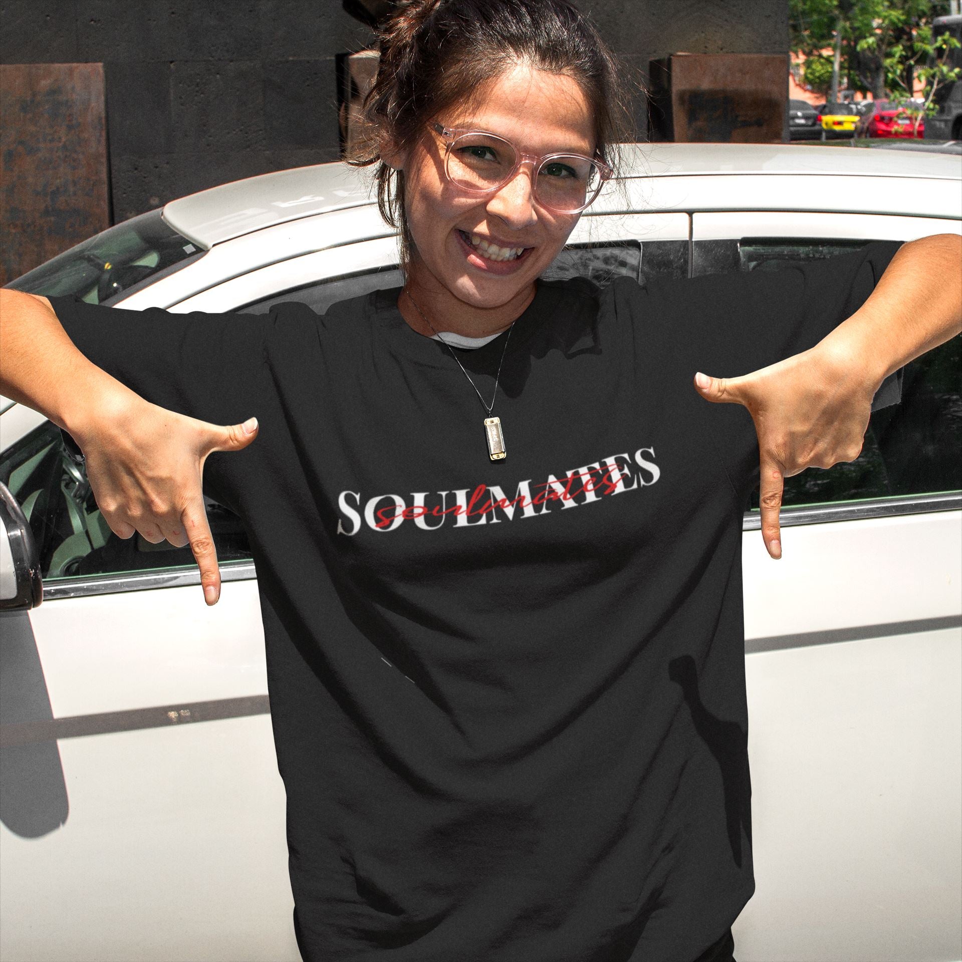Soulmates weiß/rot - Organic Oversized Shirt Blaster Oversized Shirt ST/ST Shirtee